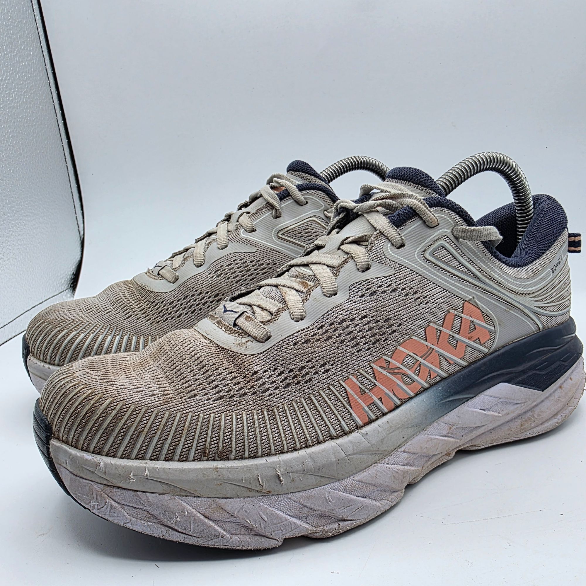 Hoka Hoka One One Bondi 7 Womens Size 9 Lunar Rock Athletic Shoes Size US 9 / IT 39 - 4 Thumbnail