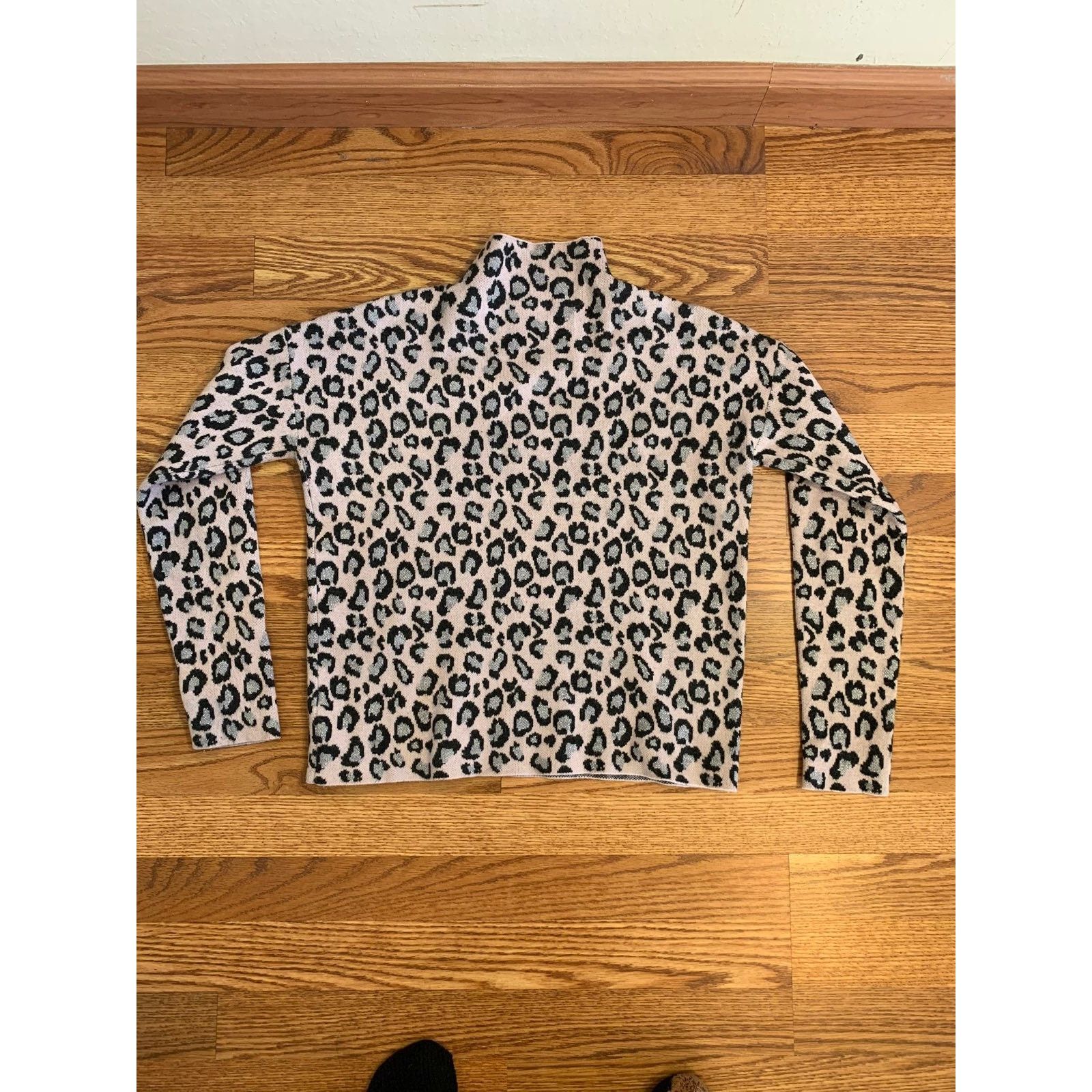 Cynthia Rowley Pink Leopard print turtleneck sweaters women's size S Size S / US 4 / IT 40 - 2 Thumbnail