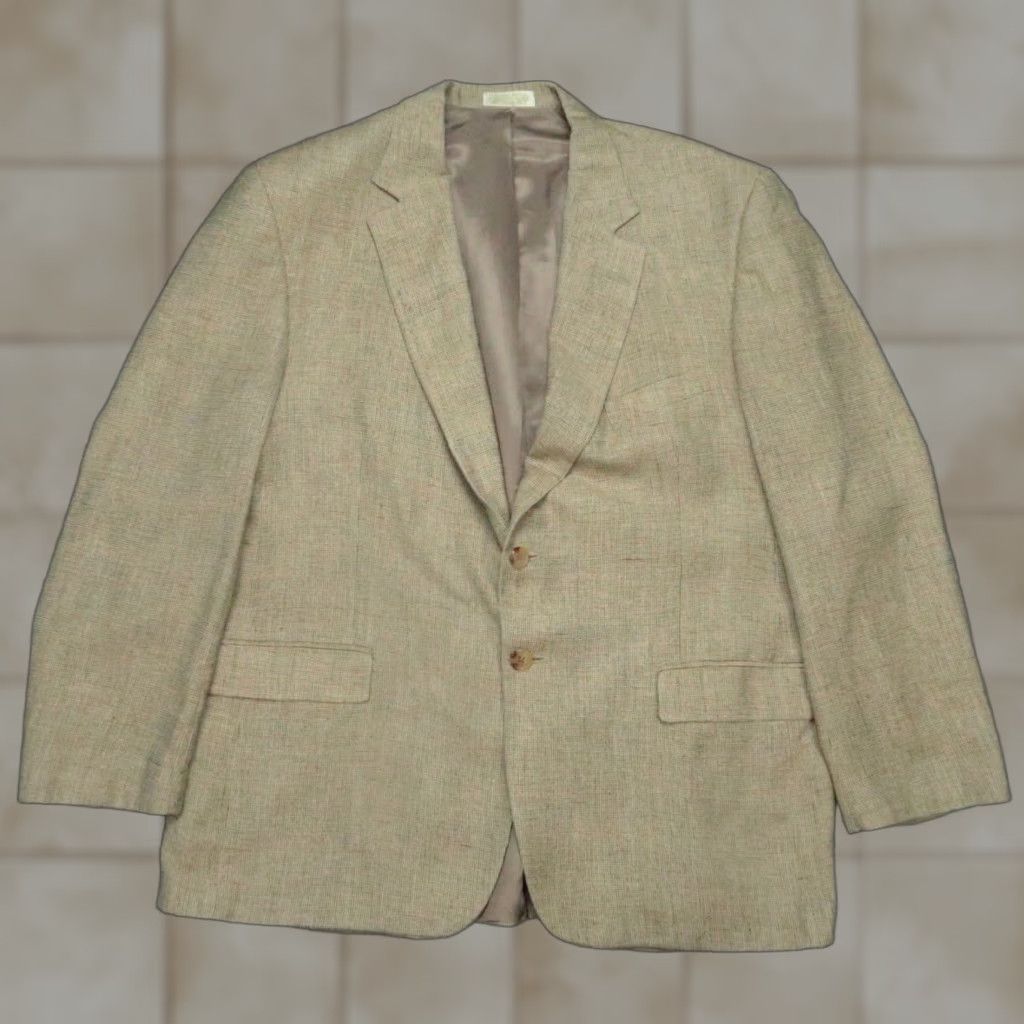 Orvis VINTAGE Orvis Blazer Men 46R Brown Silk 2 Piece Single-Breasted Notch Lapel Size 46R - 1 Thumbnail