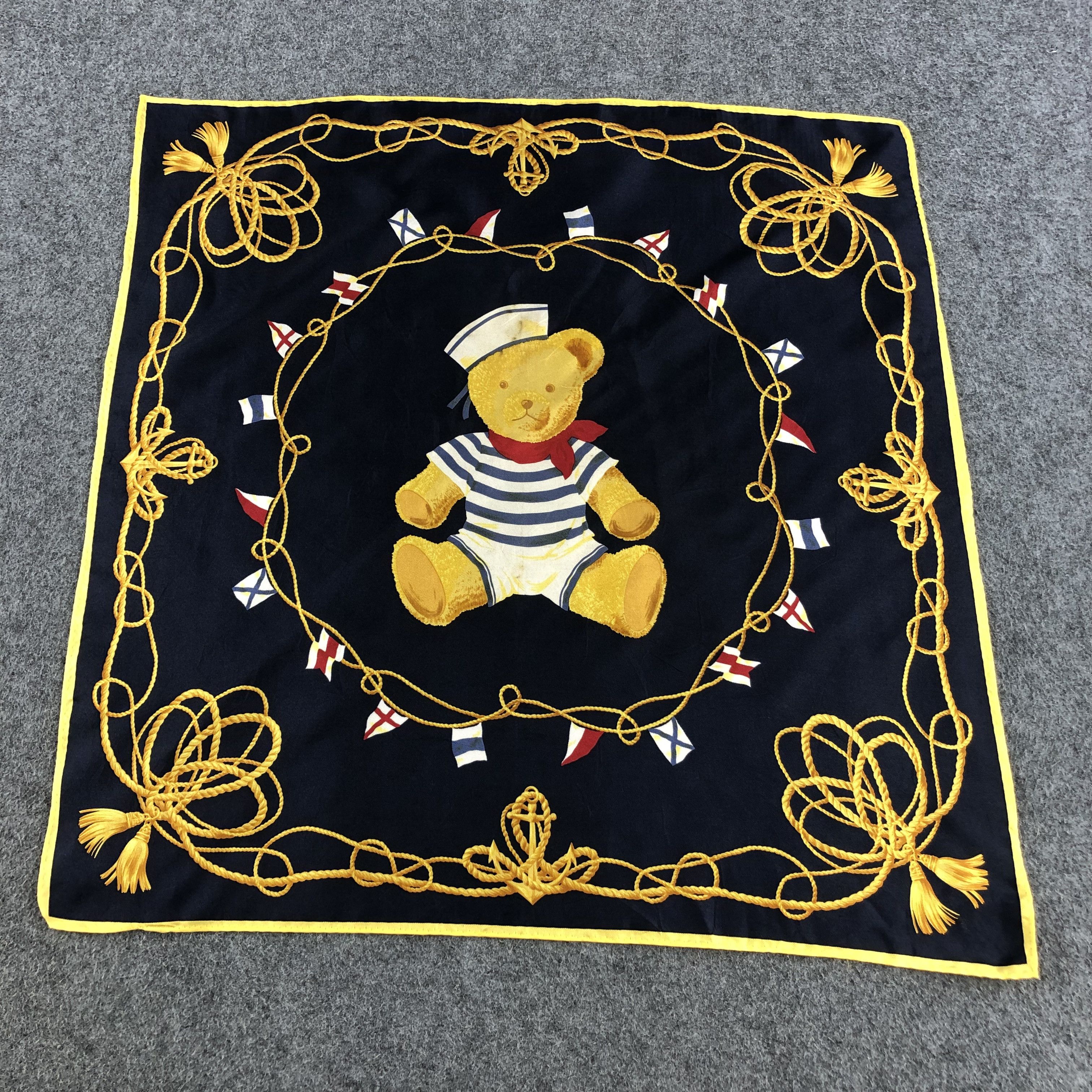 Vintage Sailor Bear Handkerchief Neckerchief Bandana H1319 Size ONE SIZE - 1 Thumbnail