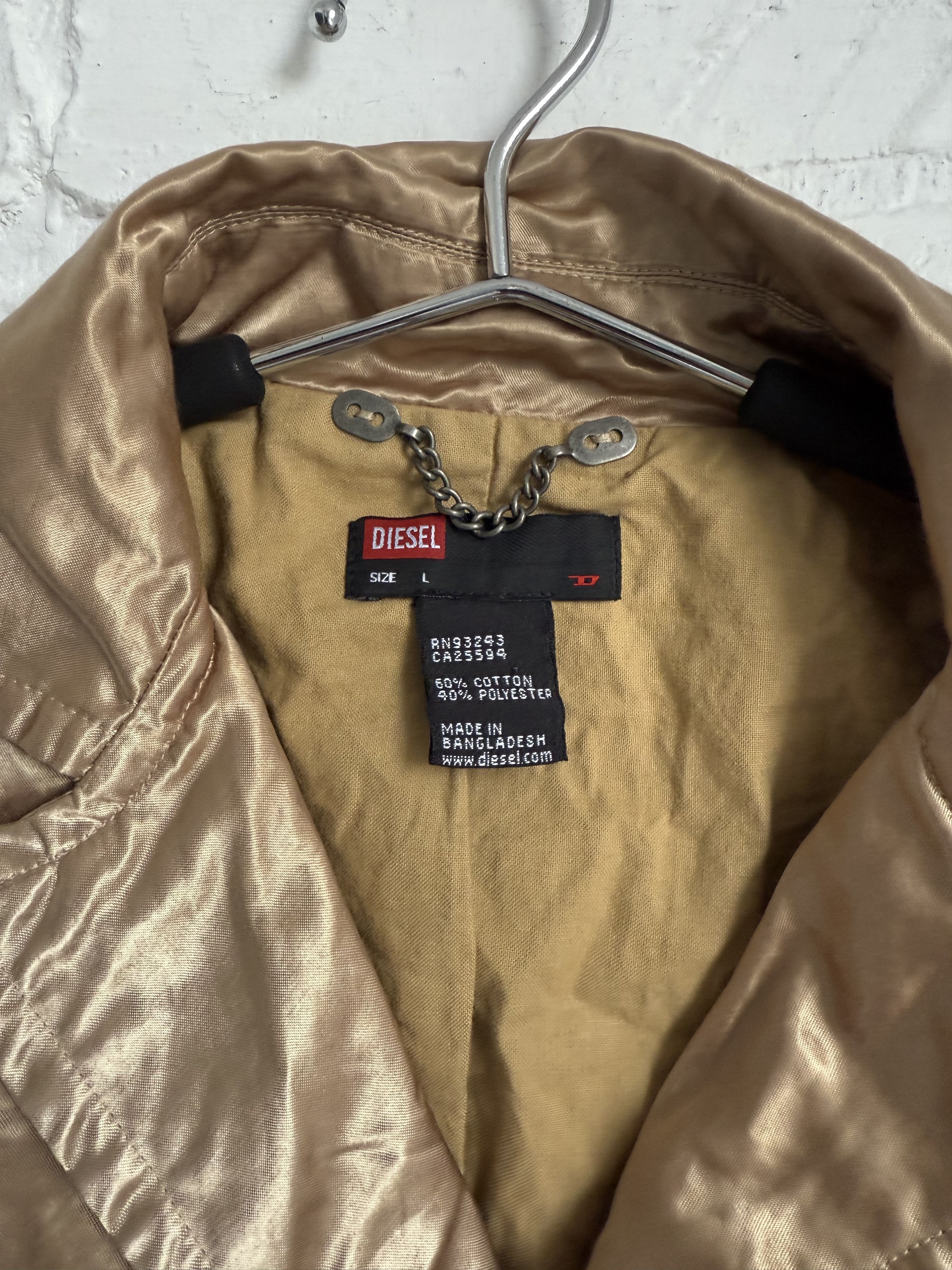 Diesel Vintage DIESEL gold blazer jacket king and queen y2k Size L / US 10 / IT 46 - 5 Thumbnail