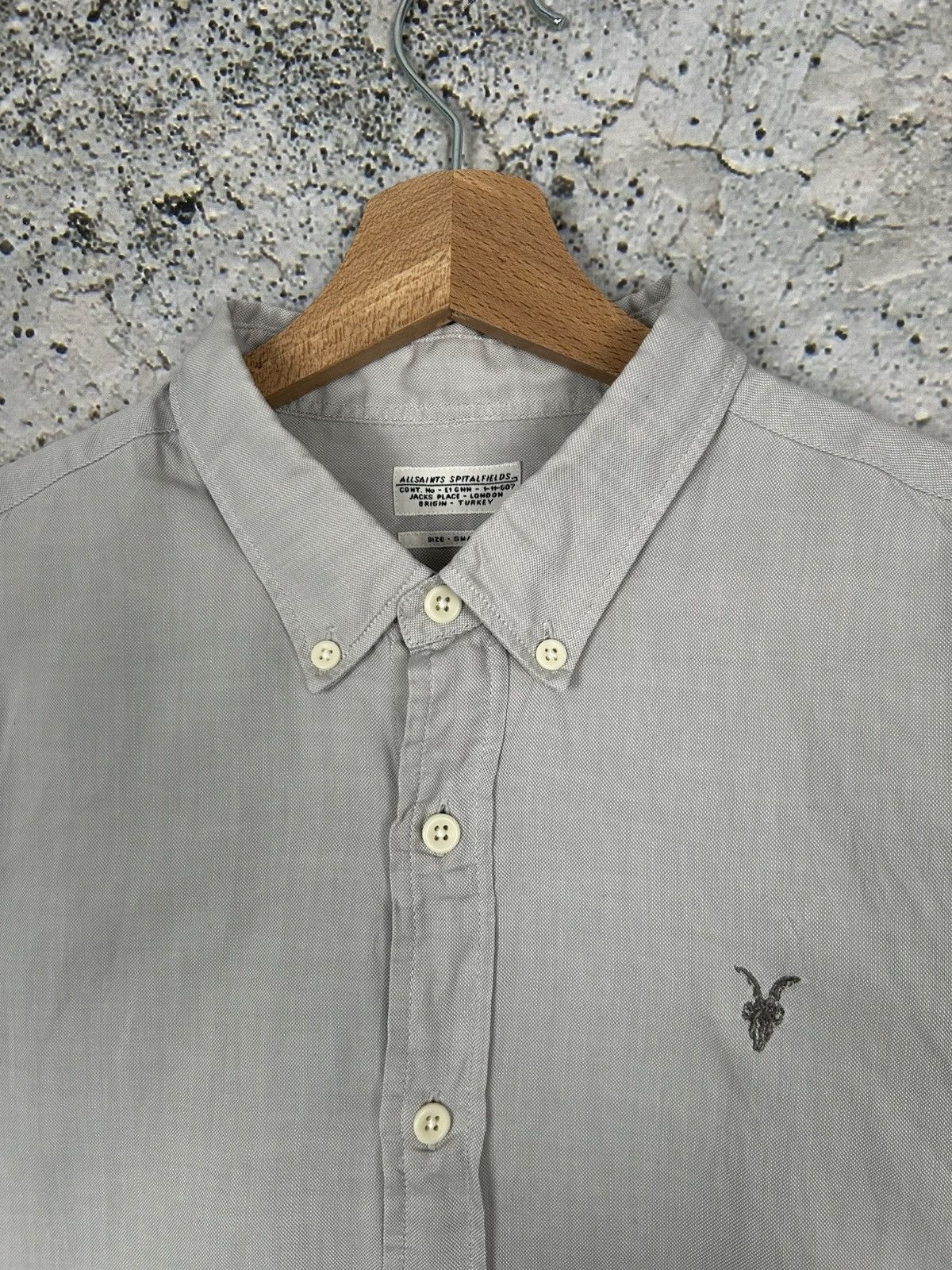 Allsaints Allsaints Designer Grey Short Sleeve Shirt Streetwear Punk Size US S / EU 44-46 / 1 - 3 Thumbnail