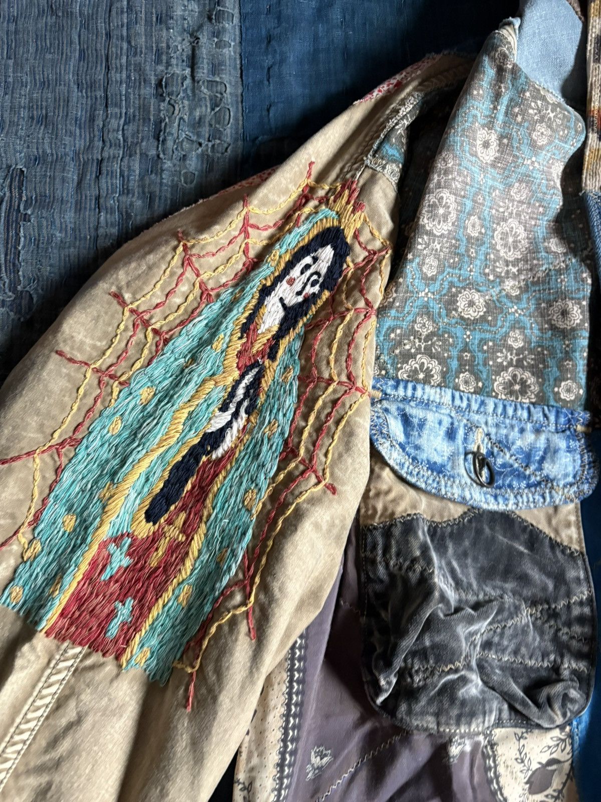 Kapital Kountry Kapital Crazy Hobo Patchwork Ring Coat Maria embroidery Size US L / EU 52-54 / 3 - 6 Thumbnail
