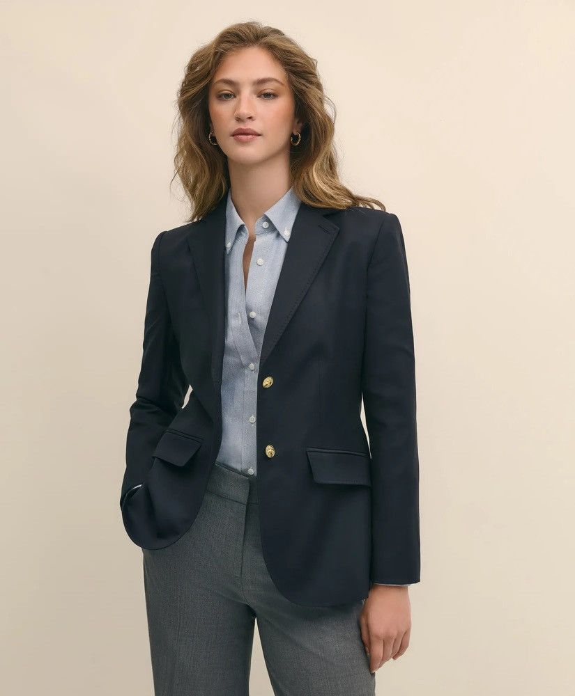 Brooks Brothers × Designer Brooks Brothers Wool Two-Button Blazer Size XS / US 0-2 / IT 36-38 - 11 Thumbnail