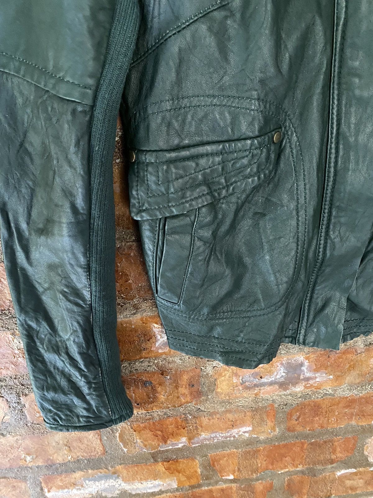 If Six Was Nine 2000s LUCA Japan hybrid Sheepskin leather jacket Size S / US 4 / IT 40 - 9 Thumbnail