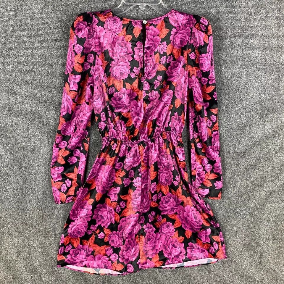 River Island River Island Dress Women's 8 Floral Long Sleeve Polyester Size M / US 6-8 / IT 42-44 - 7 Thumbnail