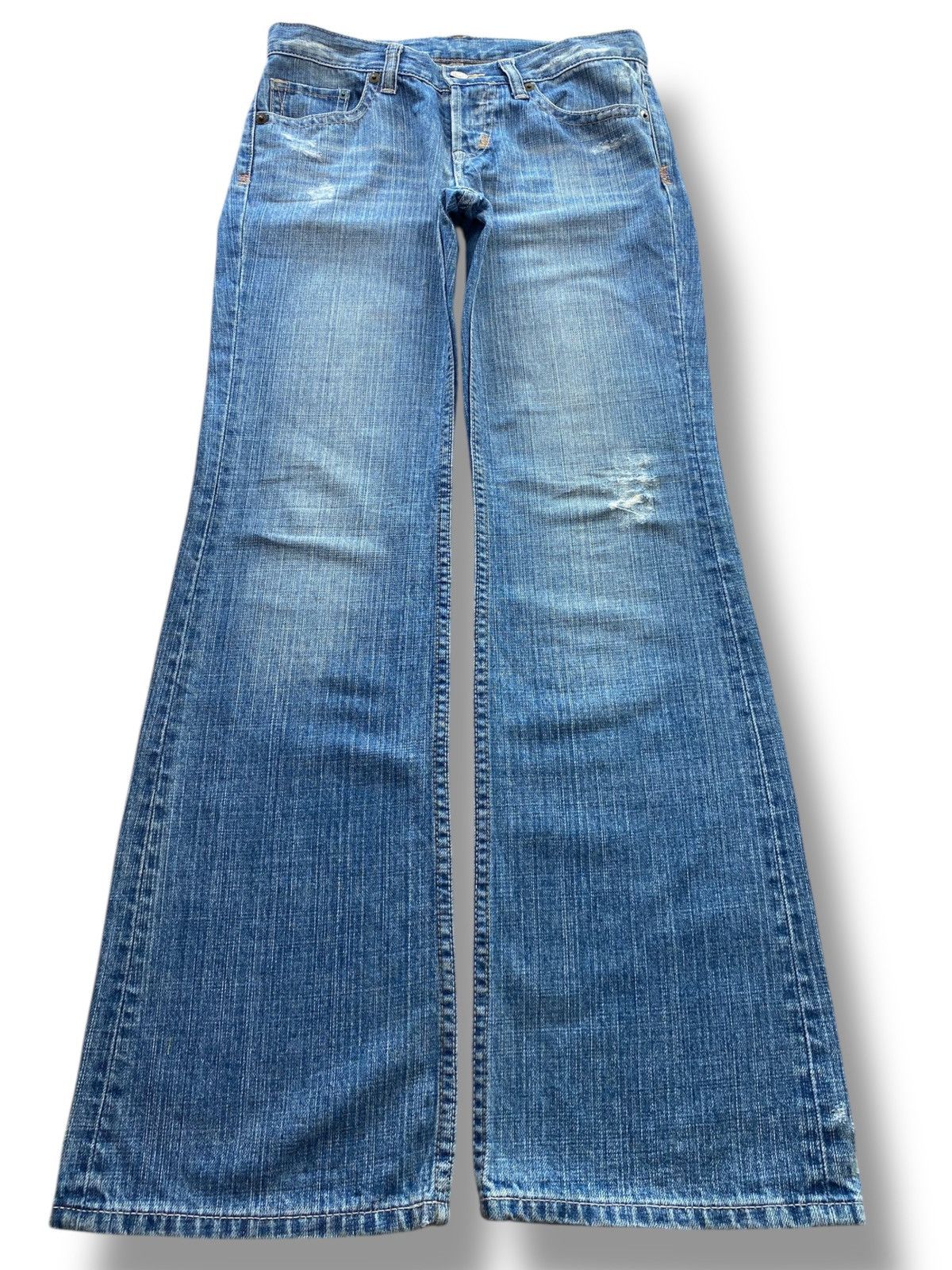 Uniqlo Faded Blue Wash Style Flare Jeans
