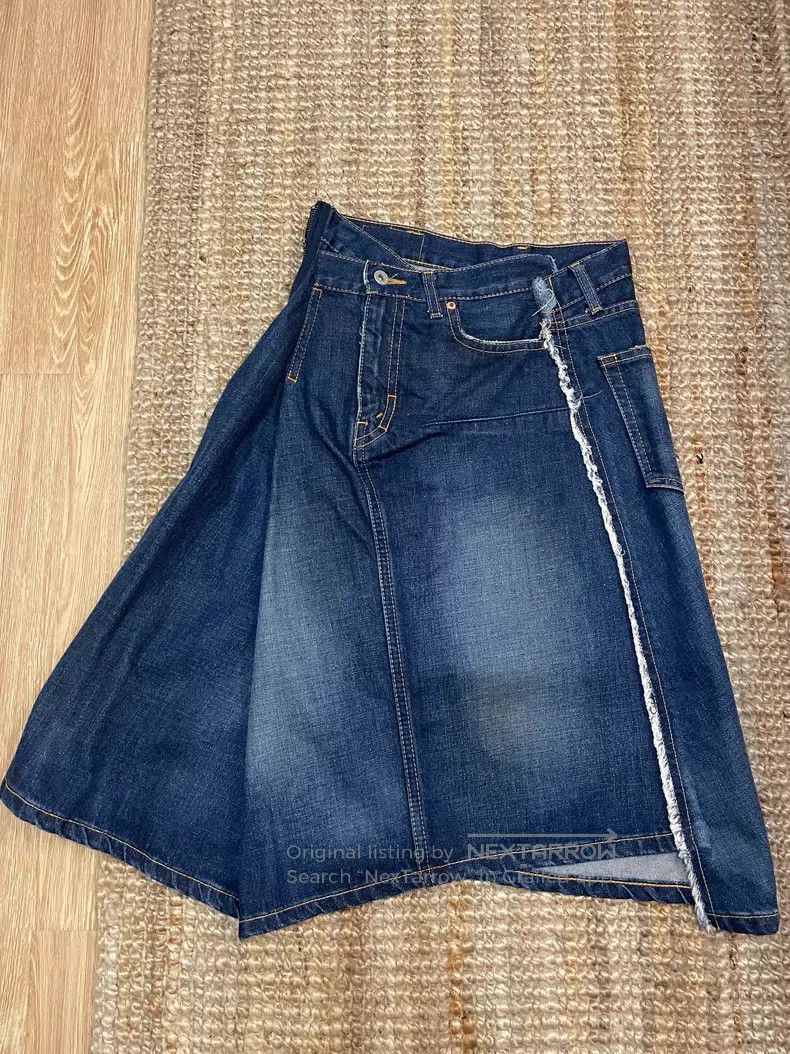 Junya Watanabe JUNYA WATANABE size M Vintage Deconstructed Denim Skirt Size 23" - 1 Thumbnail