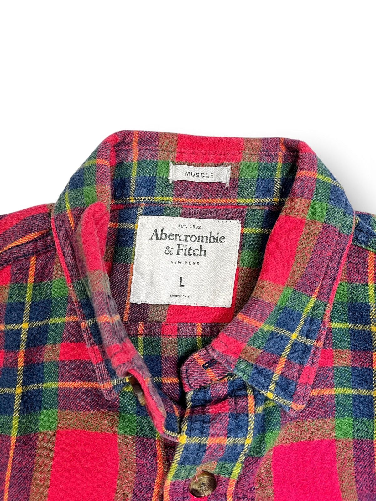 Abercrombie & Fitch × Vintage Y2K Abercrombie & Fitch Double Pocket Plaid Flannel Size US M / EU 48-50 / 2 - 6 Thumbnail