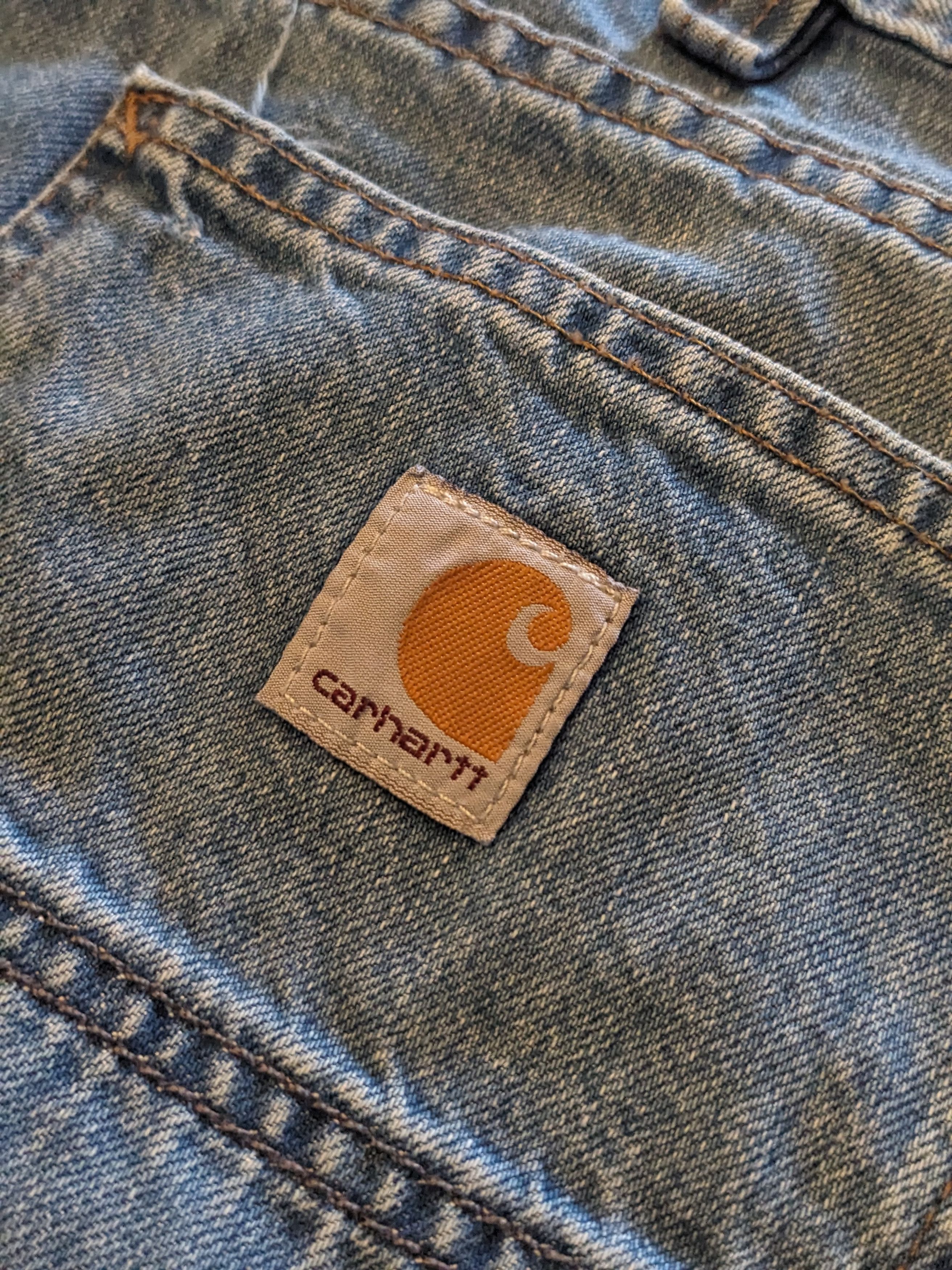 Carhartt × Vintage Carhartt Relaxed Fit 38 x 30 Blue Denim Jeans Size US 38 / EU 54 - 2 Thumbnail