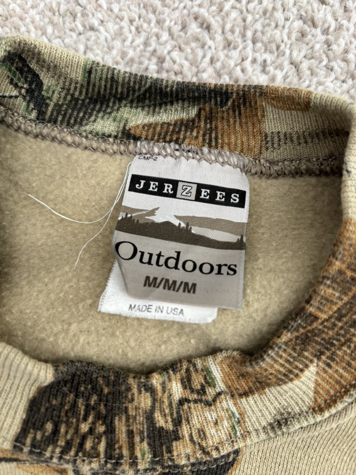 Jerzees Vintage Forest Camo Sweatshirt Size US M / EU 48-50 / 2 - 2 Thumbnail