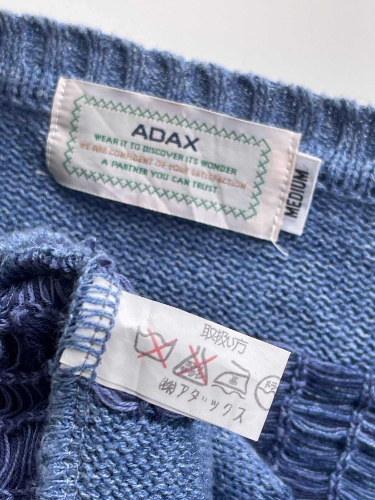 Japanese Brand Vintage 90s Geometric Native Indigo Knitwear Sweater Size US M / EU 48-50 / 2 - 5 Thumbnail
