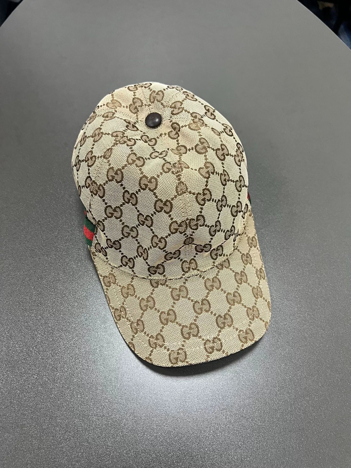 Gucci gucci logo printed red green baseball cap Size ONE SIZE - 1 Thumbnail