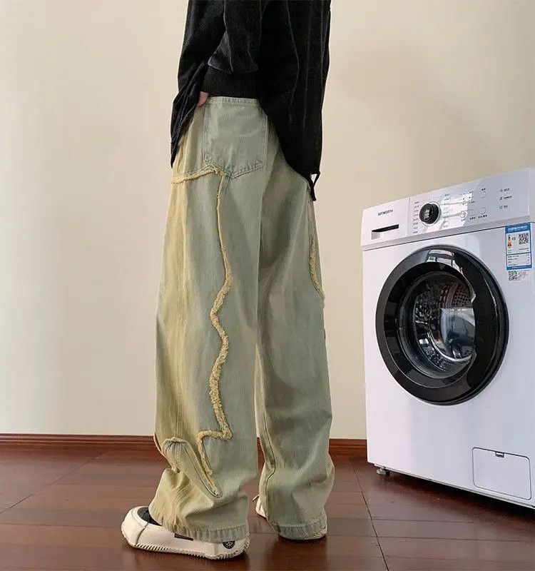 Japanese Brand Retro washed loose fitting straight leg jeans Size US 30 / EU 46 - 3 Thumbnail
