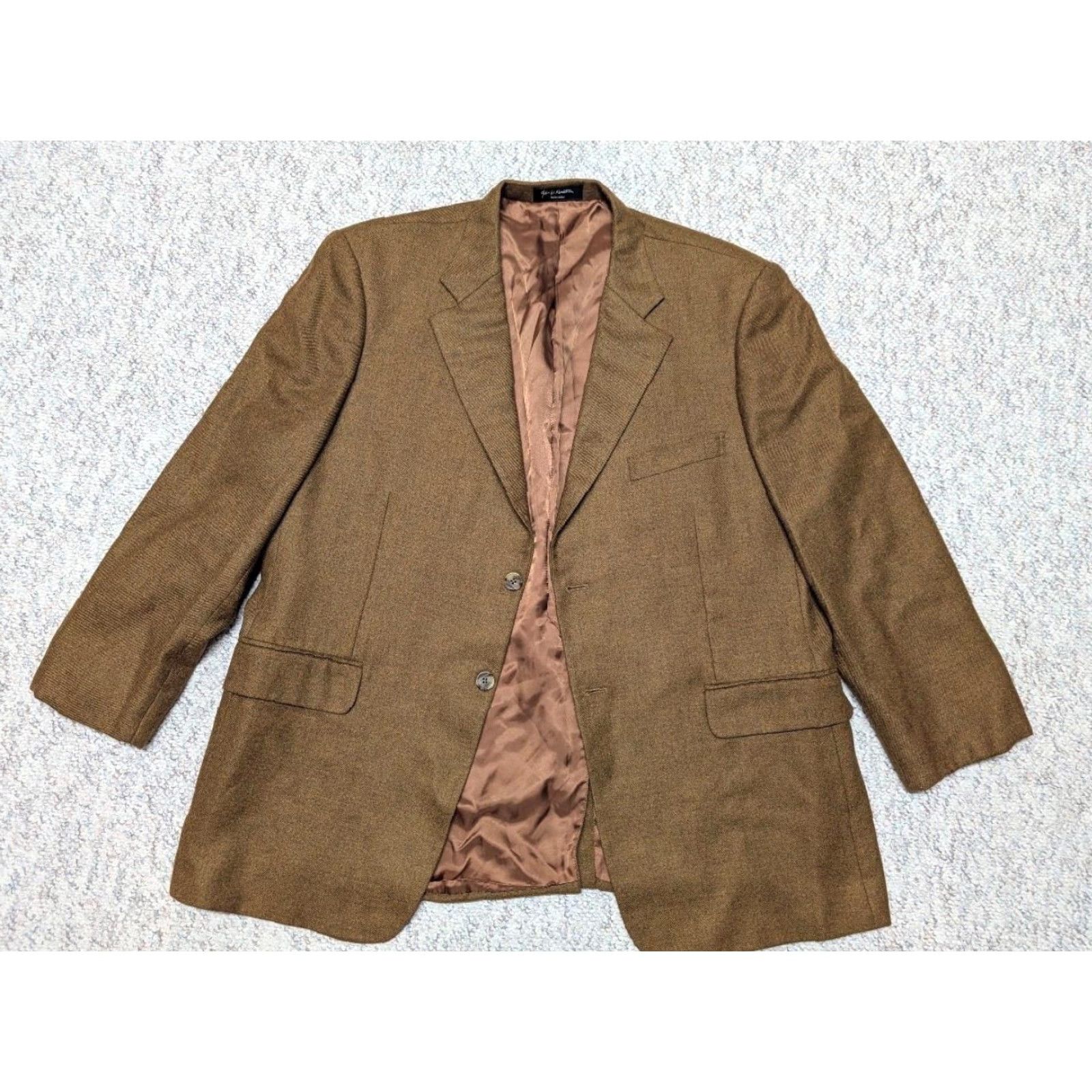 Loro Piana VINTAGE LORO PIANA nordstrom CASHMERE blazer 46S golden brown SPORTSCOAT jacket Size 46R - 6 Thumbnail