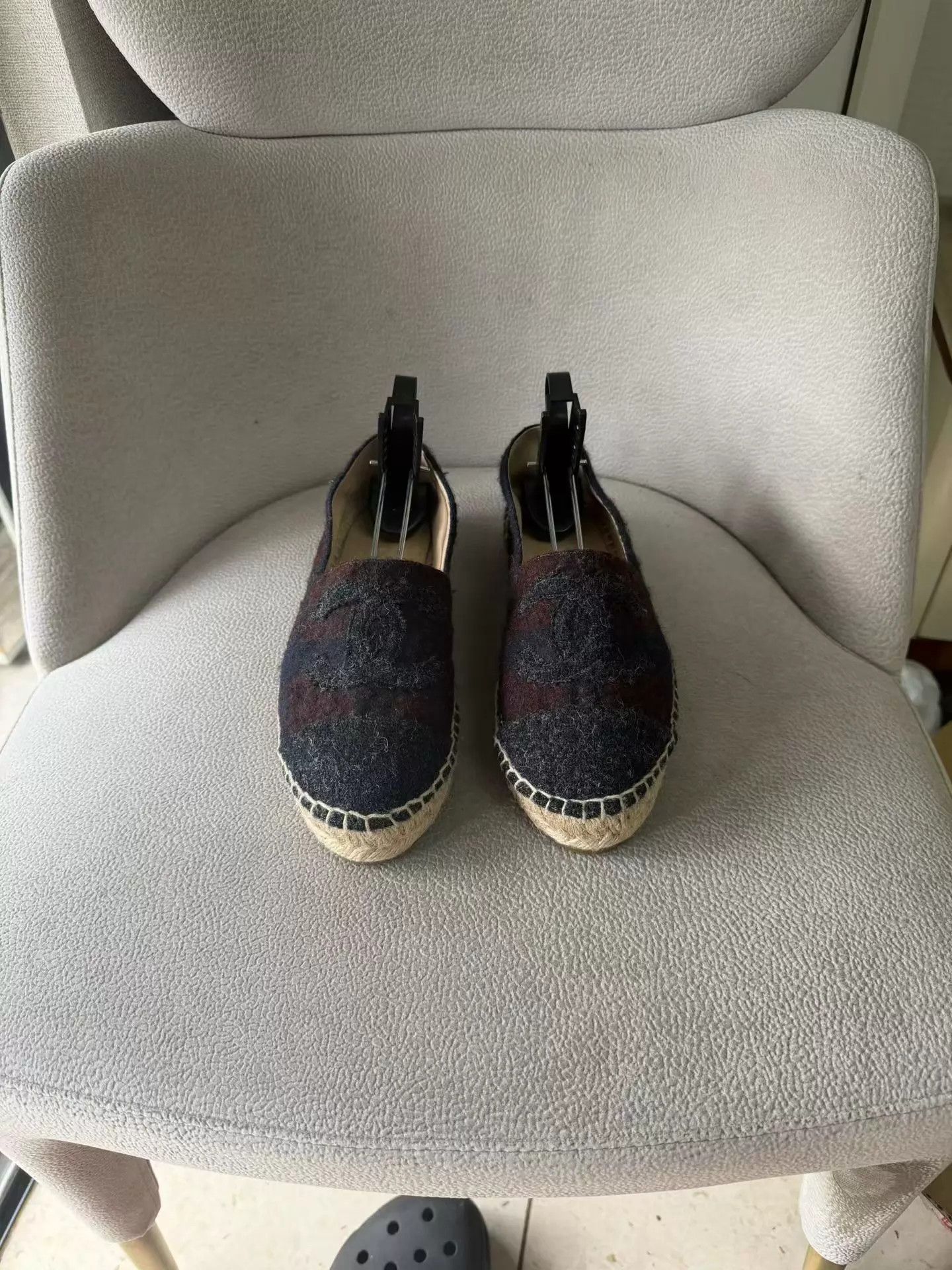 Chanel CHANEL Plush Paneled Fisherman Shoes Like New 37 Size US 6.5 / IT 36.5 - 1 Thumbnail