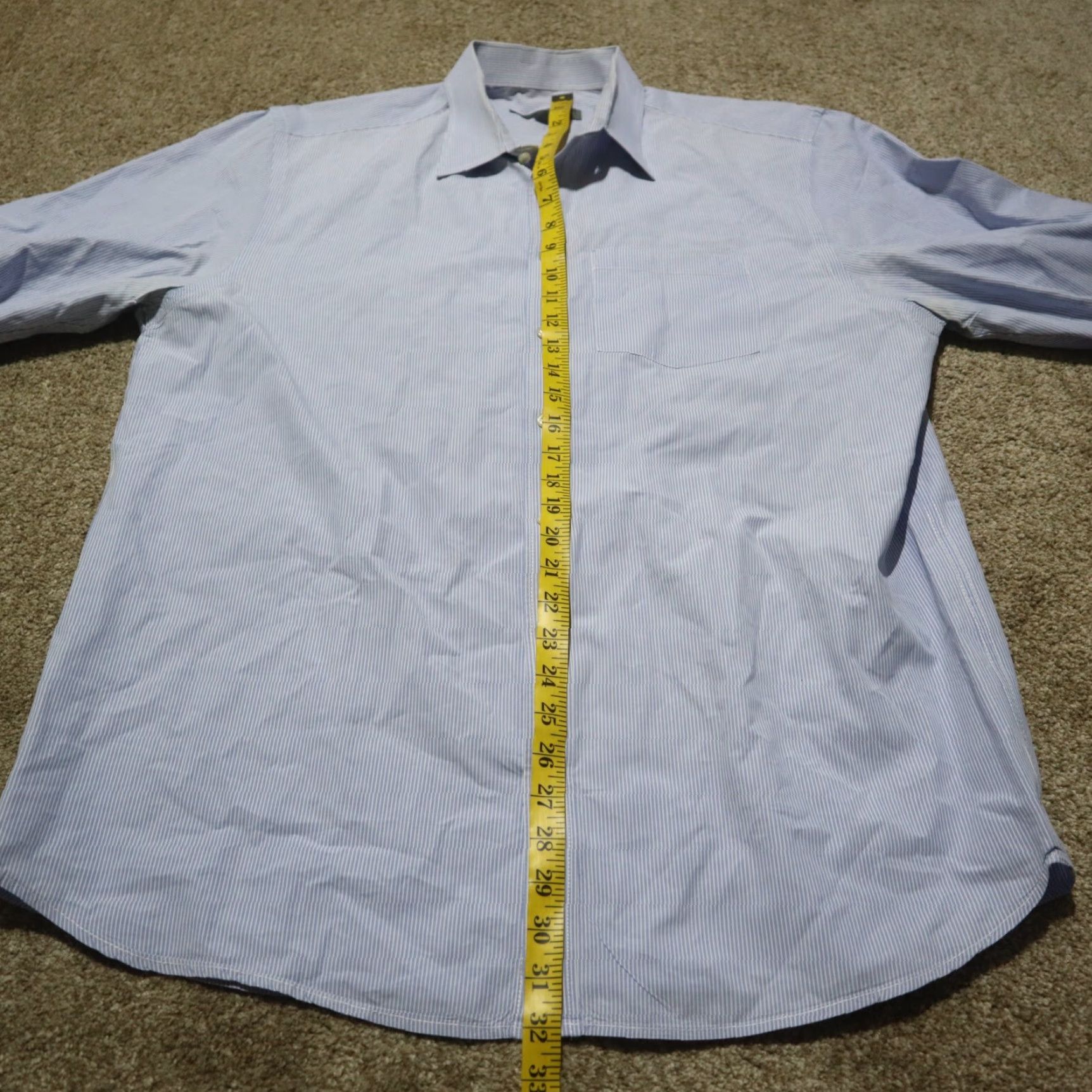 Old Navy Old Navy Shirt Mens XL Blue Striped Button-Up Long Sleeve Classic Collared Cotton Size US XL / EU 56 / 4 - 5 Thumbnail