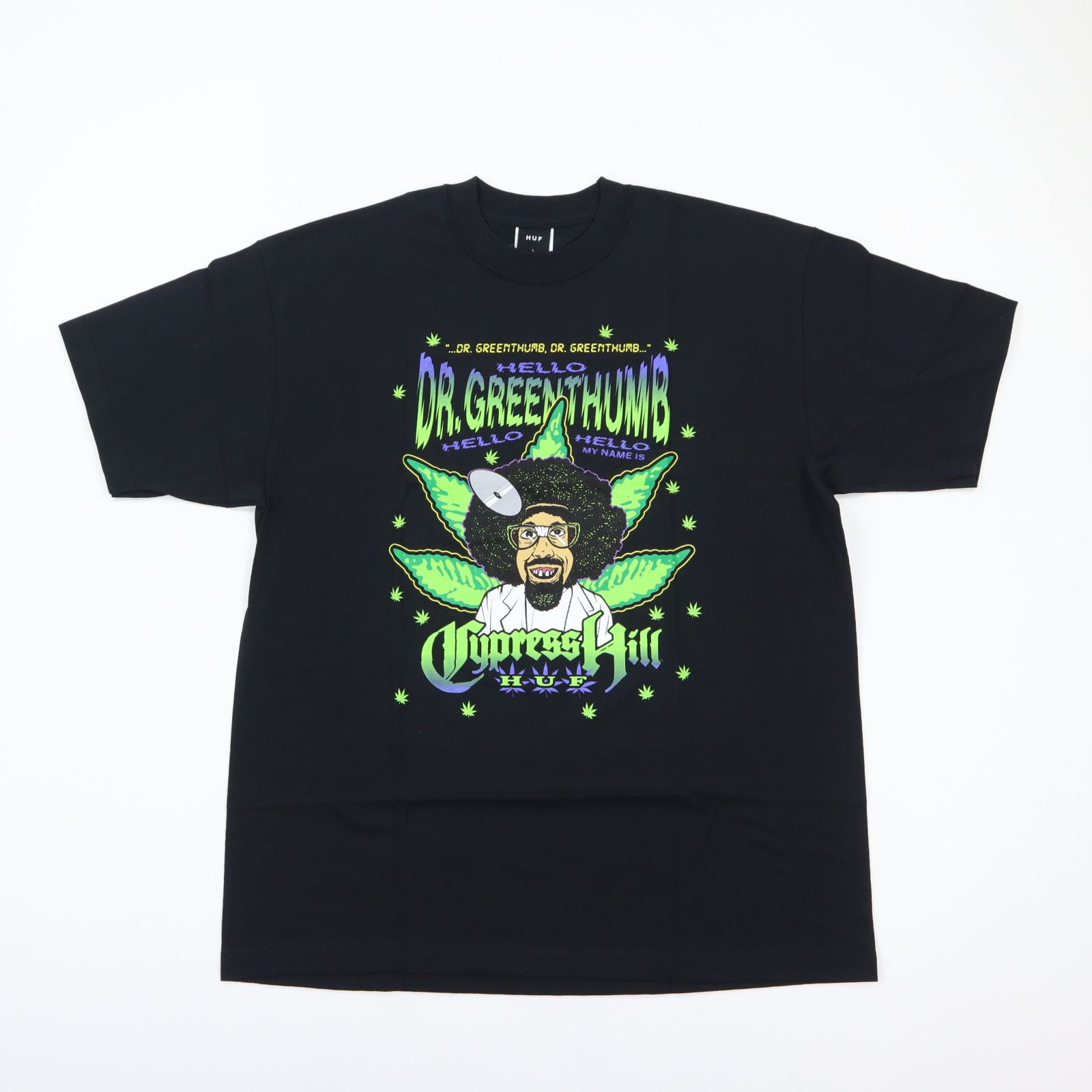 image of Band Tees x Huf Cypress Hill Dr Greenthumb T-Shirt Insane In The Brain in Black, Men's (Size XL)