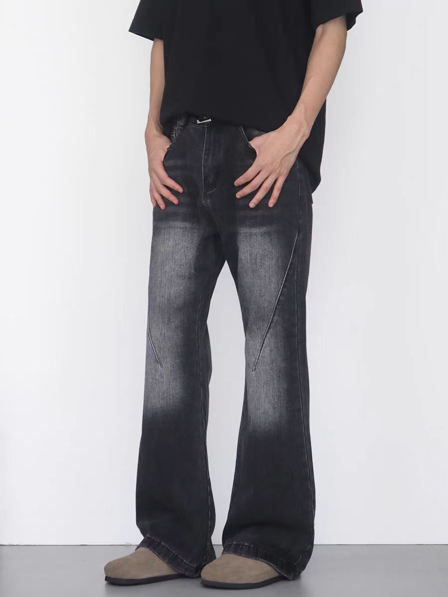 Vintage Washed street Y2K baggy micro flare jeans Size US 34 / EU 50 - 4 Thumbnail