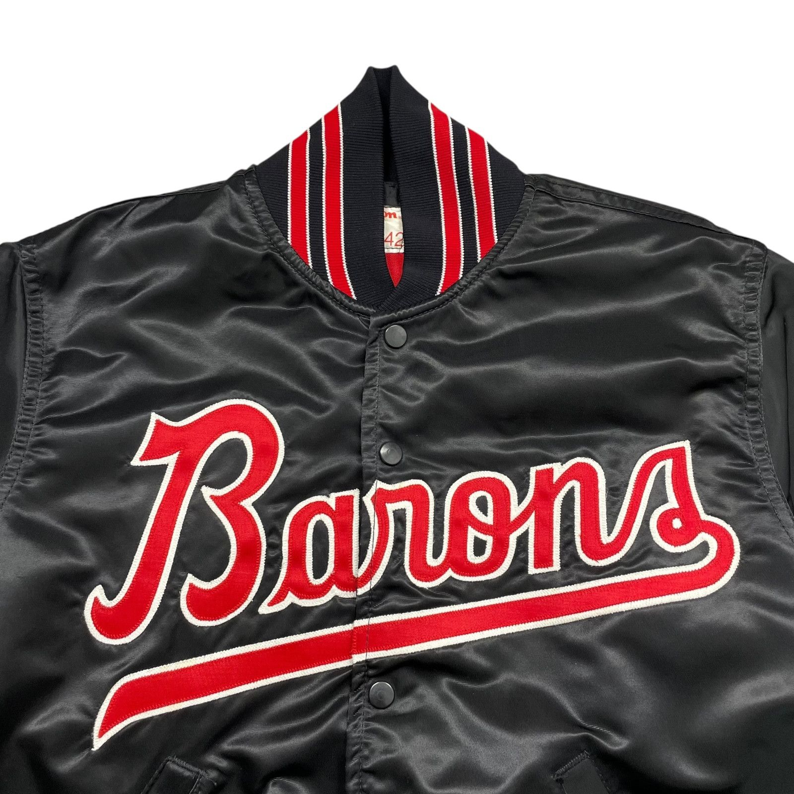 Vintage RARE 90s MILB BIRMINGHAM BARONS WILSON SATIN BOMBER 42 Size US L / EU 52-54 / 3 - 2 Thumbnail