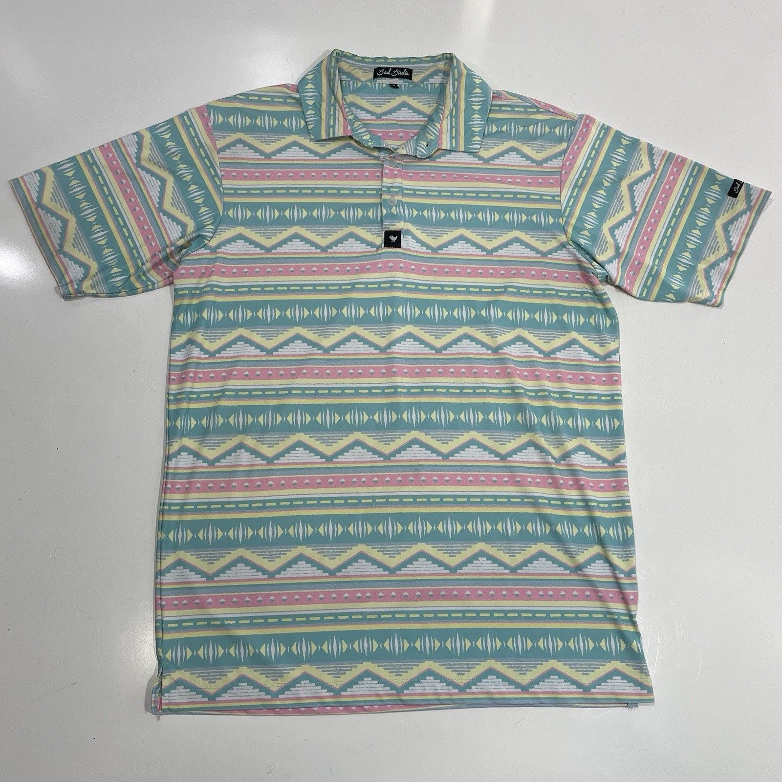 Bad Birdie Bad Birdie Salty Savage Golf Polo Shirt Men’s Size M Aztec Size US M / EU 48-50 / 2 - 2 Thumbnail