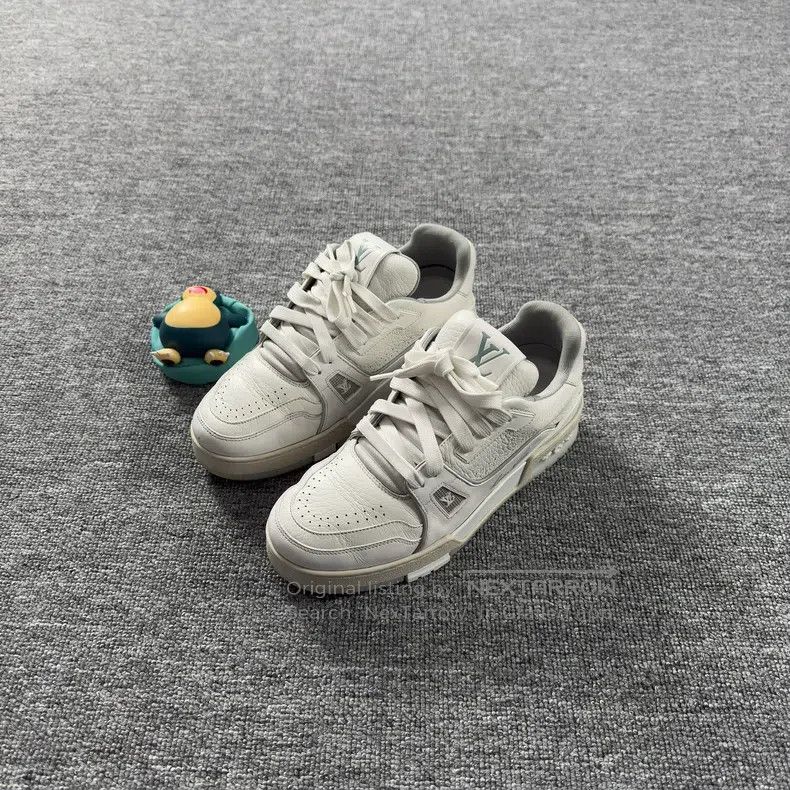 Louis Vuitton Louis Vuitton Trainer white cement shoes Size US 7 / IT 37 - 1 Thumbnail