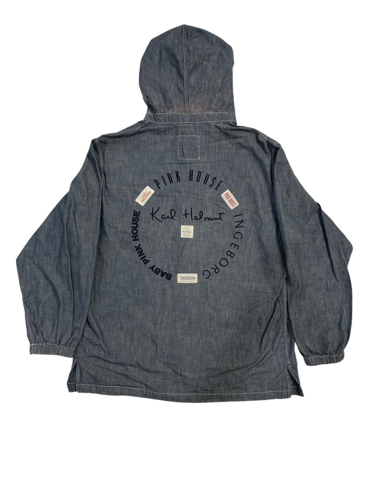 Japanese Brand × Karl Helmut Sun FADED Pink House Karl Helmut Denim Hoodie Size US M / EU 48-50 / 2 - 2 Thumbnail