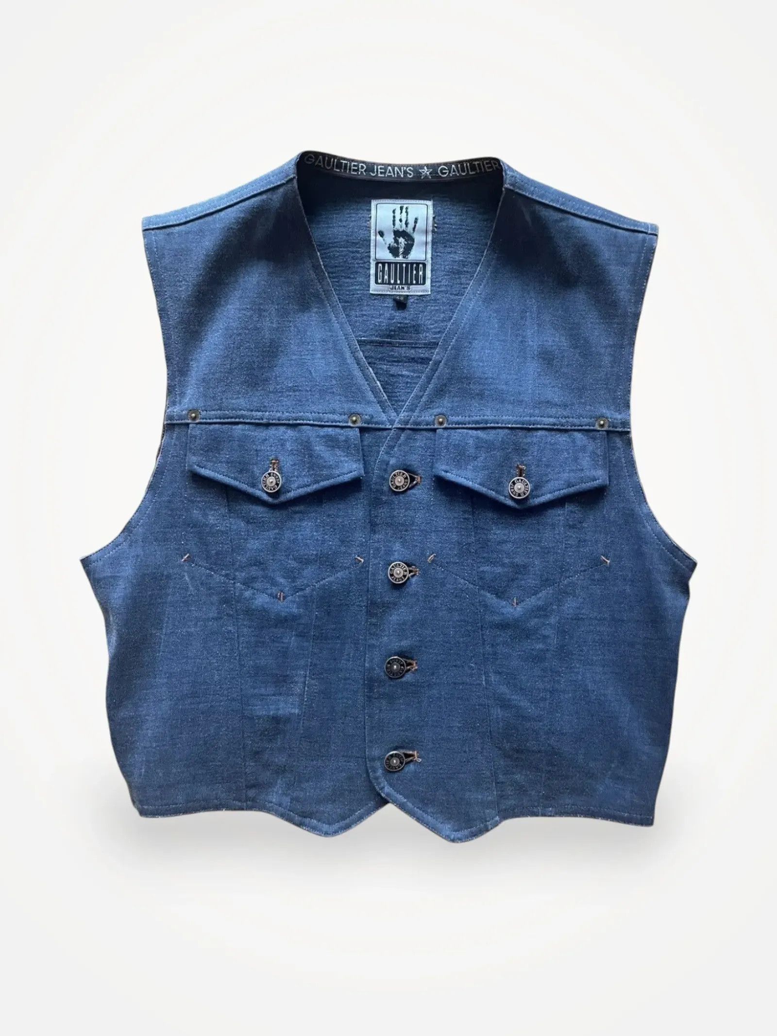Jean Paul Gaultier Jean Paul Gaultier Denim vest Vest Size US M / EU 48-50 / 2 - 1 Thumbnail