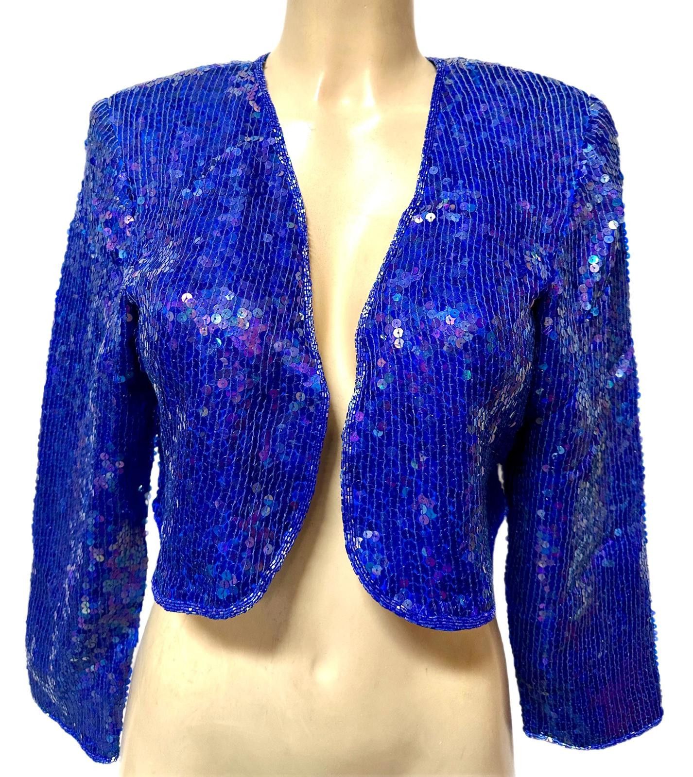 Other Sequin Bolero Jacket Royal Blue size 12 Size XL / US 12-14 / IT 48-50 - 1 Thumbnail
