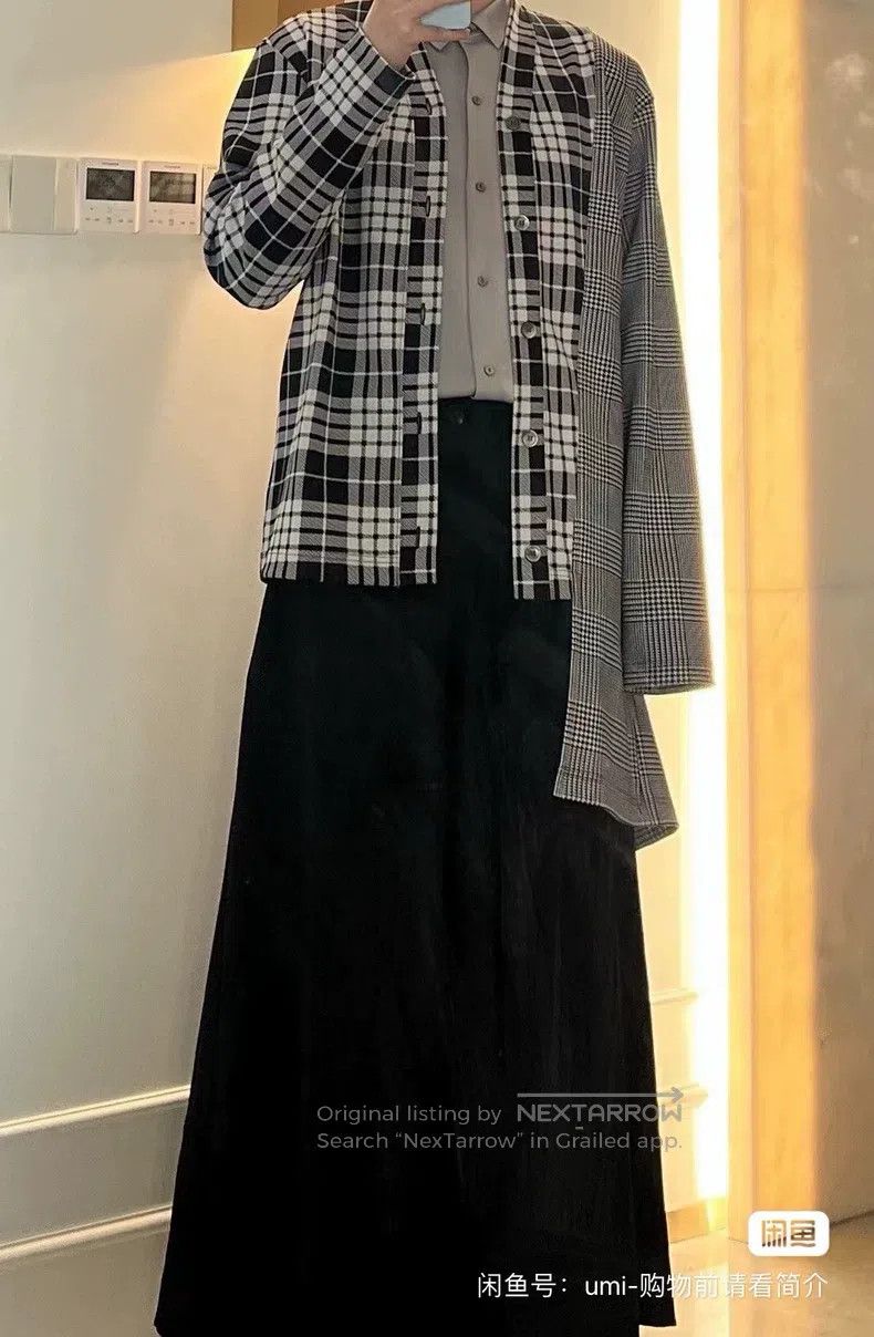 Comme des Garcons Comme Des Garcons Houndstooth asymmetric shirt cape Size US M / EU 48-50 / 2 - 1 Thumbnail