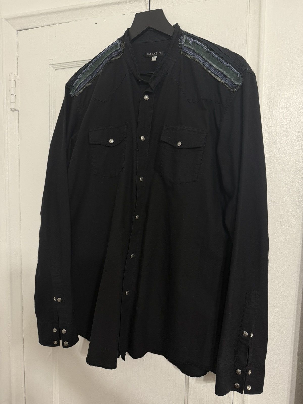 Balmain F/W12 Decarnin Distressed Military Shirt Size US L / EU 52-54 / 3 - 1 Thumbnail