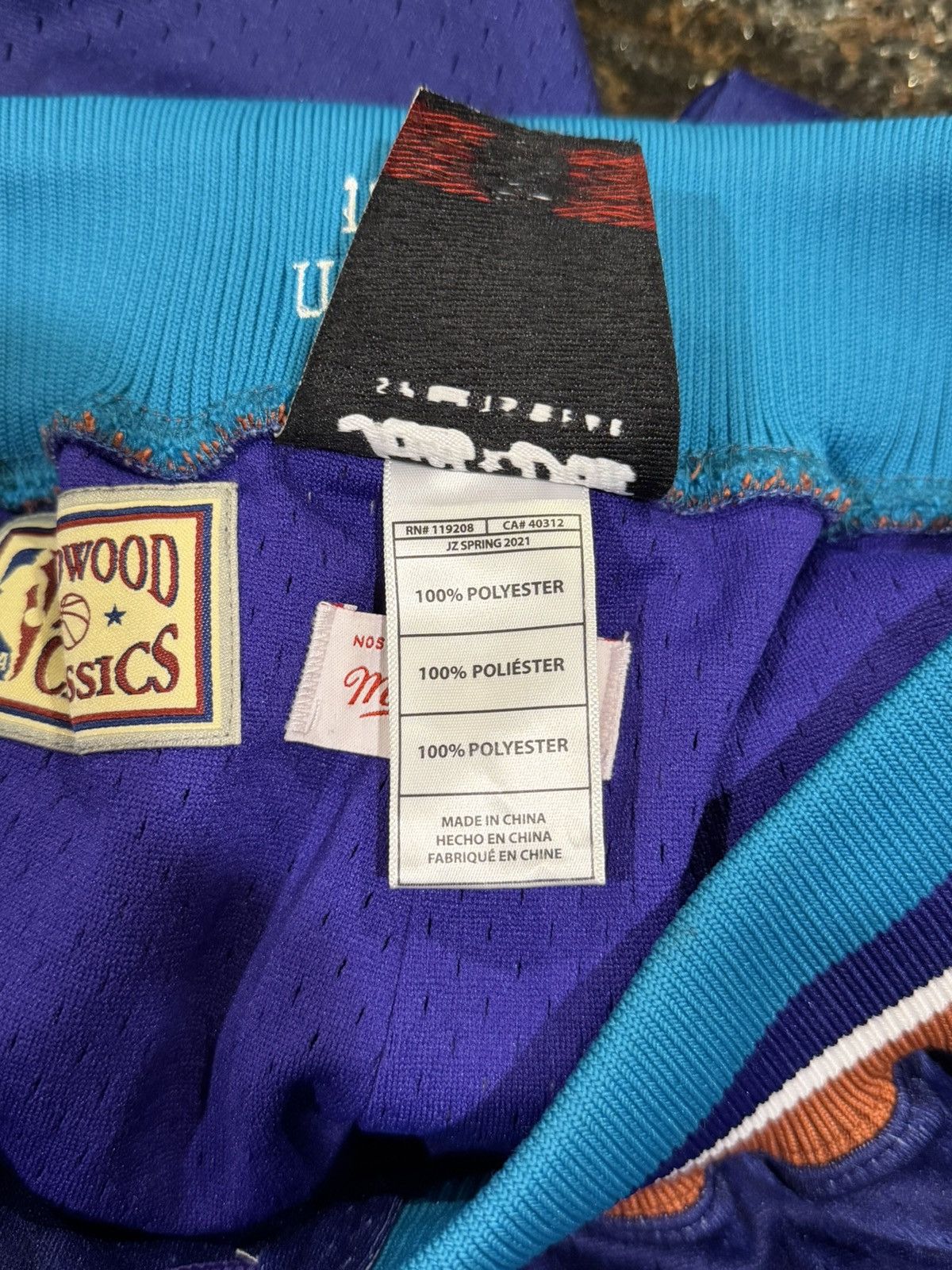 Just Don × Mitchell & Ness × Rsvp Gallery Just Don x Mitchell & Ness NBA Utah Jazz Purple Shorts Size US 34 / EU 50 - 10 Thumbnail