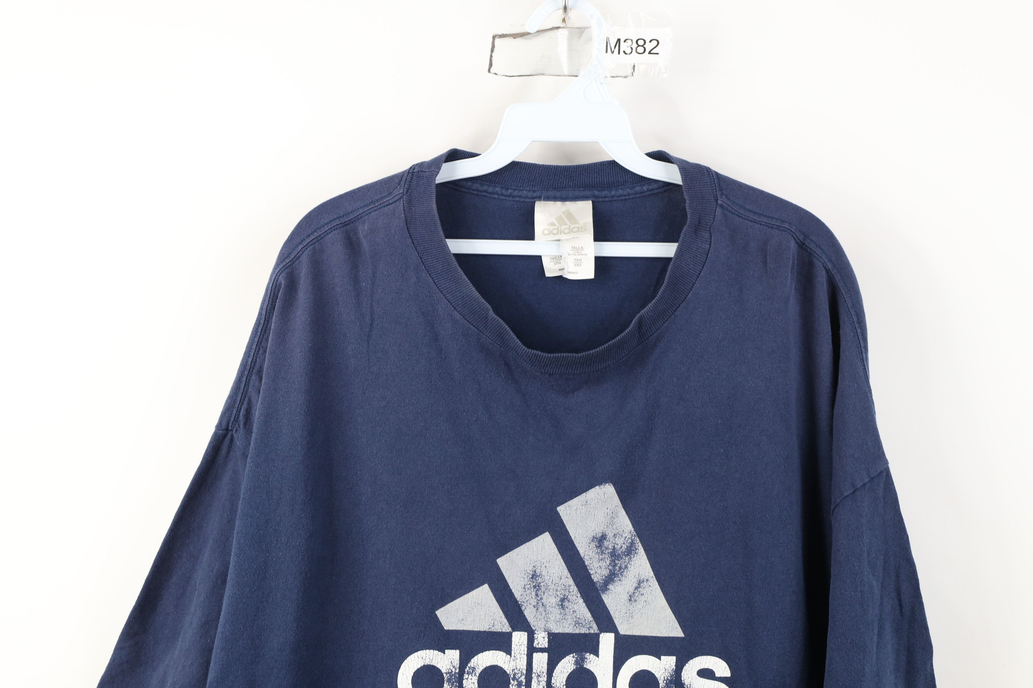 Adidas Vintage 90s Adidas Spell Out Big Logo Short Sleeve T-Shirt Size US XXL / EU 58 / 5 - 2 Thumbnail