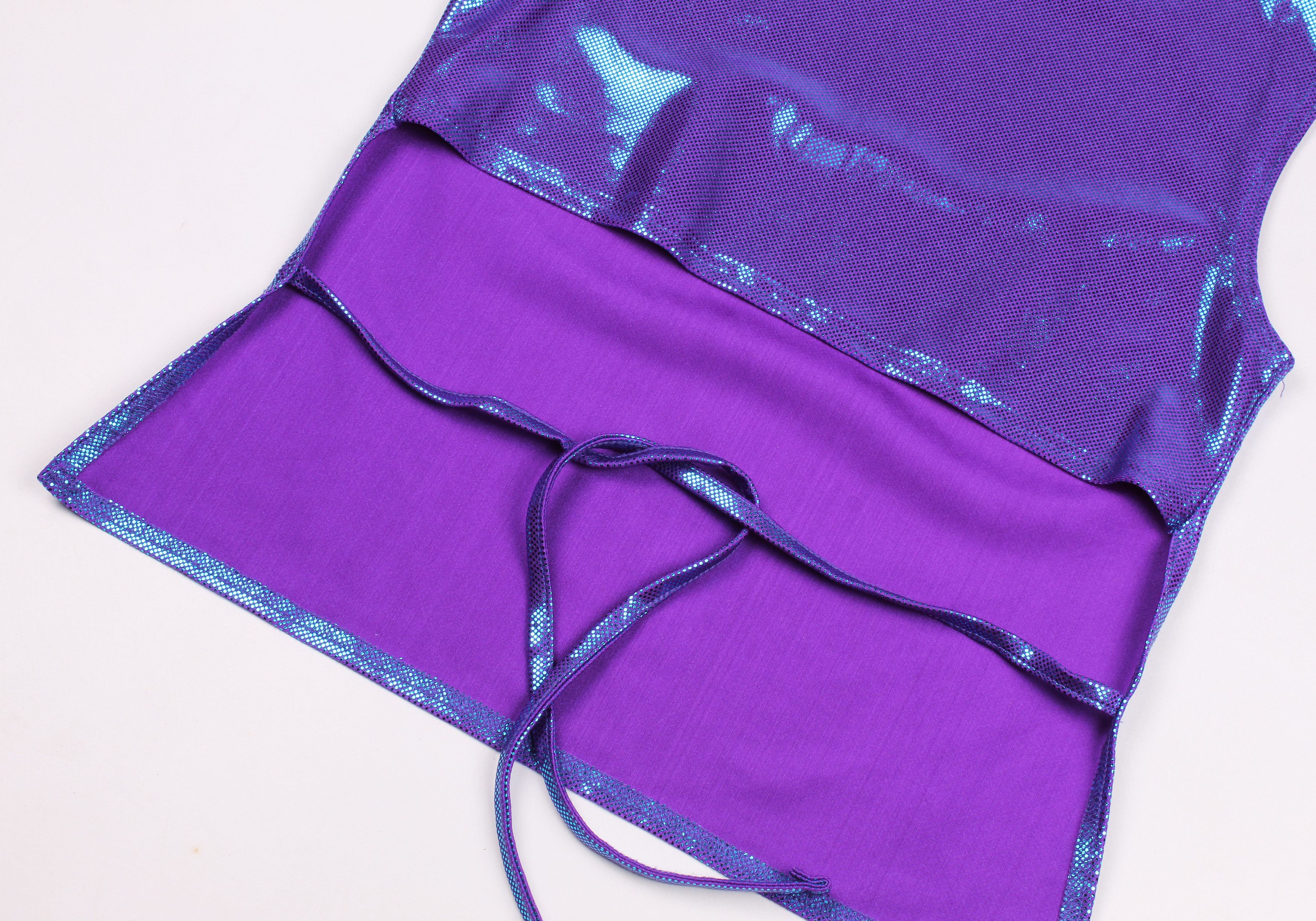 New Look × Vintage Vintage New Look Y2K Shiny Open Back Cropped Top Size S / US 4 / IT 40 - 8 Thumbnail