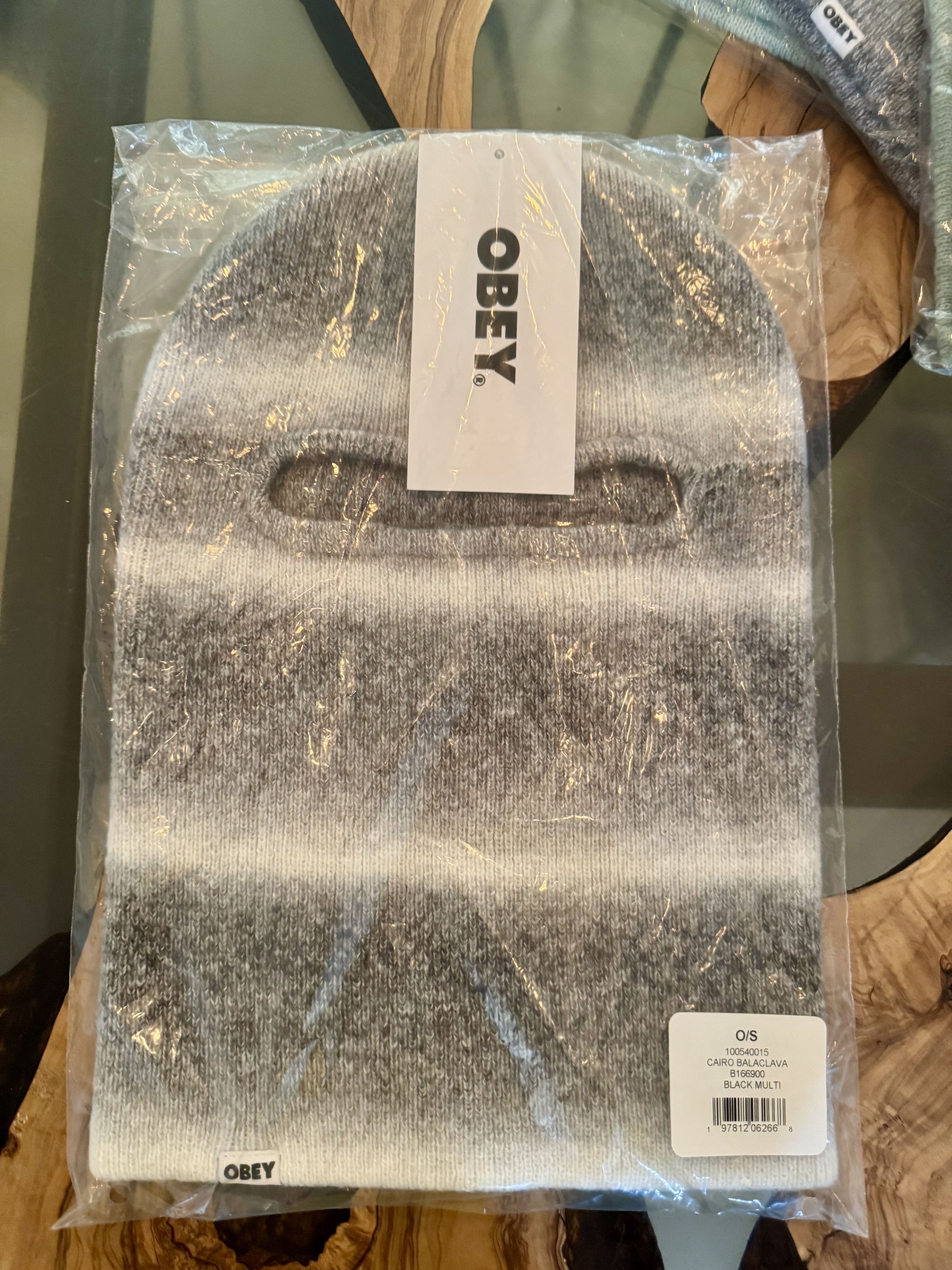 Obey × Shepard Fairey OBEY SURFER CAIRO RIB KNIT BALACLAVA BEANIE GRAY Size ONE SIZE - 1 Thumbnail