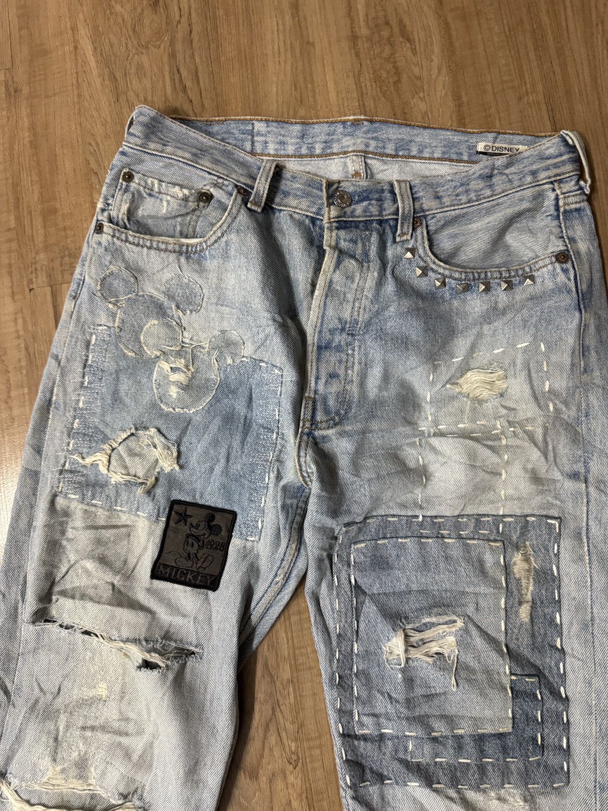 Levi's × Levi's Made & Crafted RARE! Vintage Levis 501 x DISNEY DEATH VALLEY custom Jeans Size US 32 / EU 48 - 2 Thumbnail