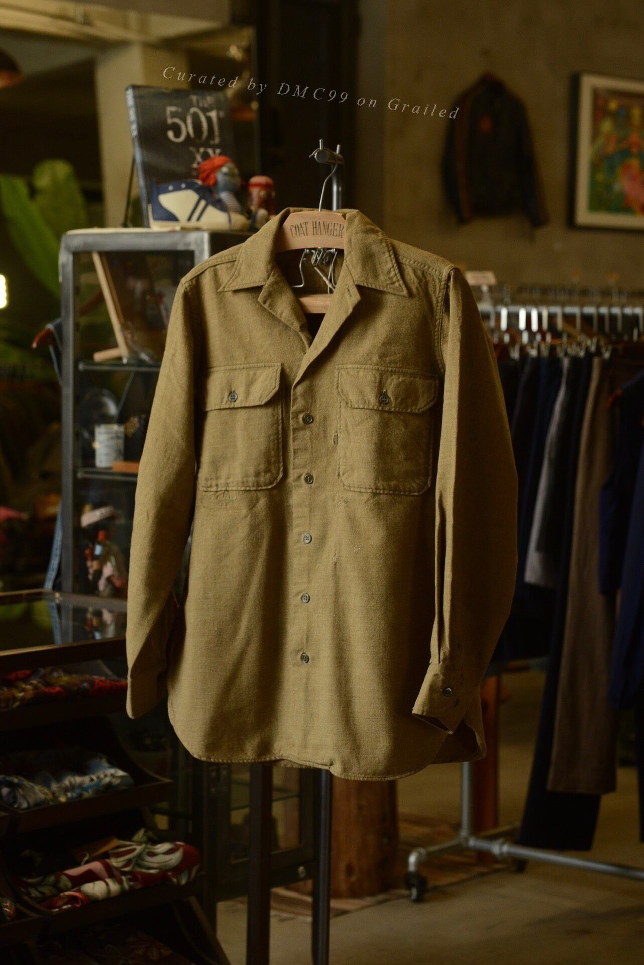 Vintage Vintage 1940s WWII US Army M37 Field Shirt Size US M / EU 48-50 / 2 - 1 Thumbnail