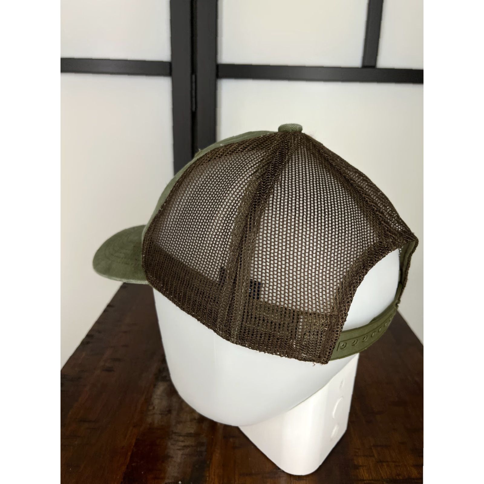 George George Trucker Hat Adult One Size Green Embroidered Poly Blend Hat Cap Adjustable Breathable Lightweight Men Logo Ski - Vintage not Size ONE SIZE - 5 Thumbnail