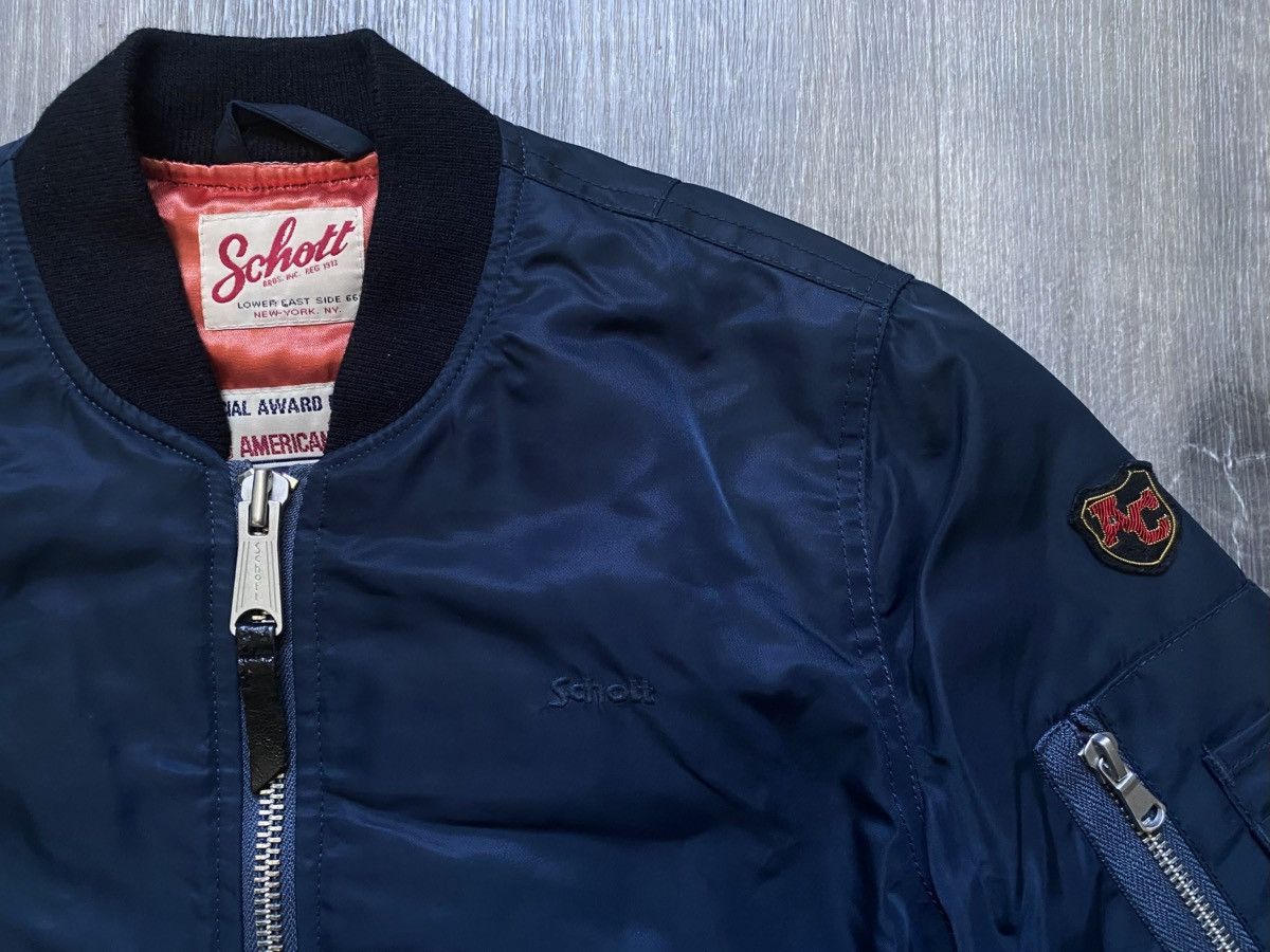 Schott Schott Bros. Inc. MA-1 American College Navy Bomber Jacket Size S / US 4 / IT 40 - 9 Thumbnail