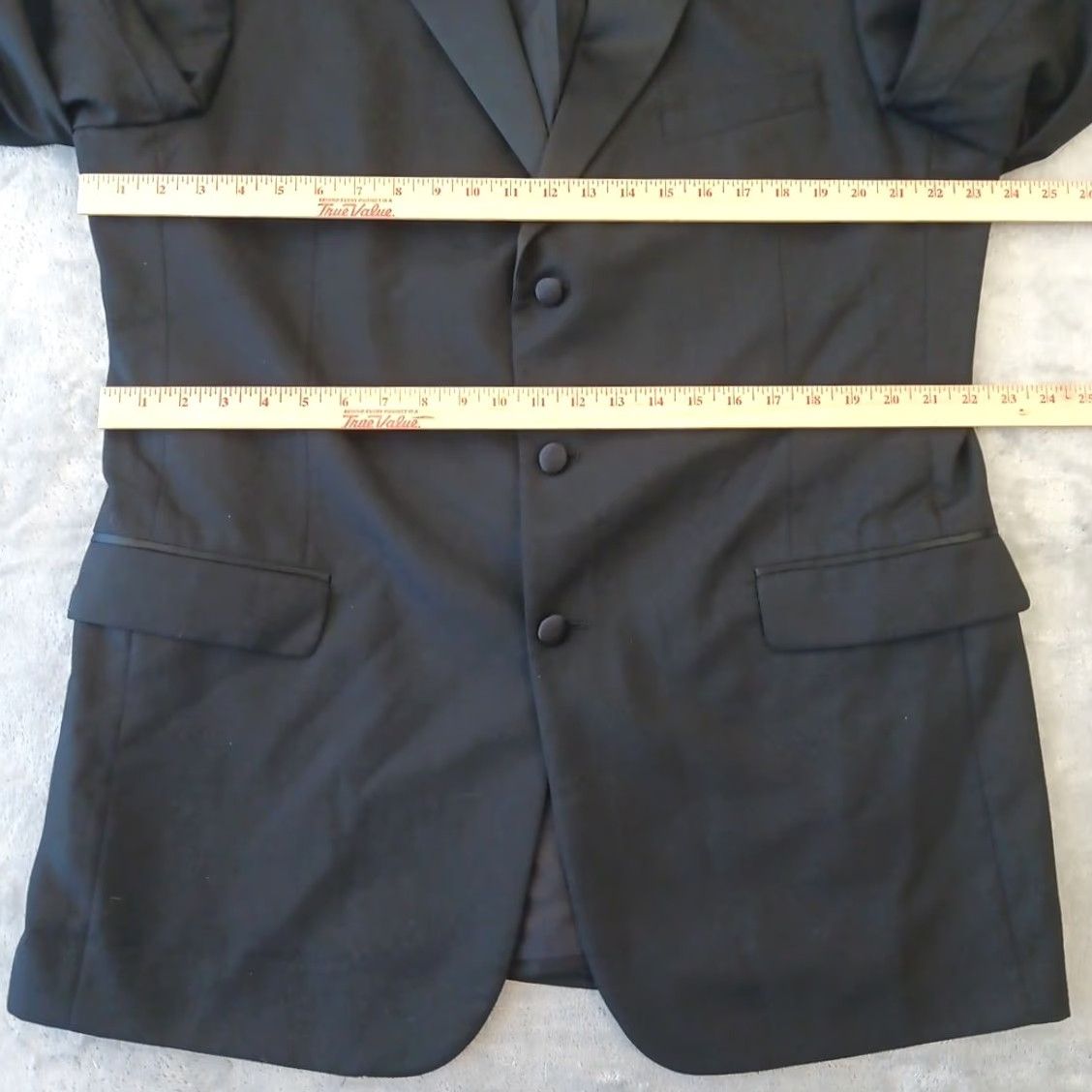 Jos. A. Bank Jos. A. Bank Tuxedo Blazer Mens 46 Extra Long Black Wool Single Breasted Notch Lapel Three-Button Pocket Dry Clean Only Jacket Coat Vintage: No Size 46R - 5 Thumbnail