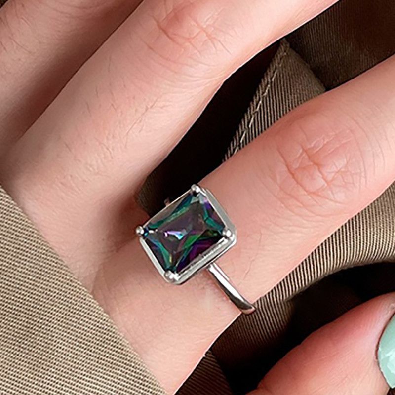 Jewelry Creative Sparkling Zircon Ring Size ONE SIZE - 2 Thumbnail