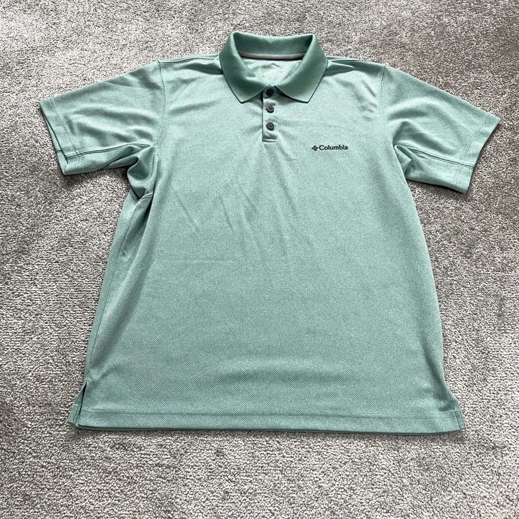 Vintage Columbia Polo Shirt Mens Medium Green Collared Short Sleeve Active Golf Rugby Shirt Regular Size Classic Fit Baseball Style Size US M / EU 48-50 / 2 - 2 Thumbnail