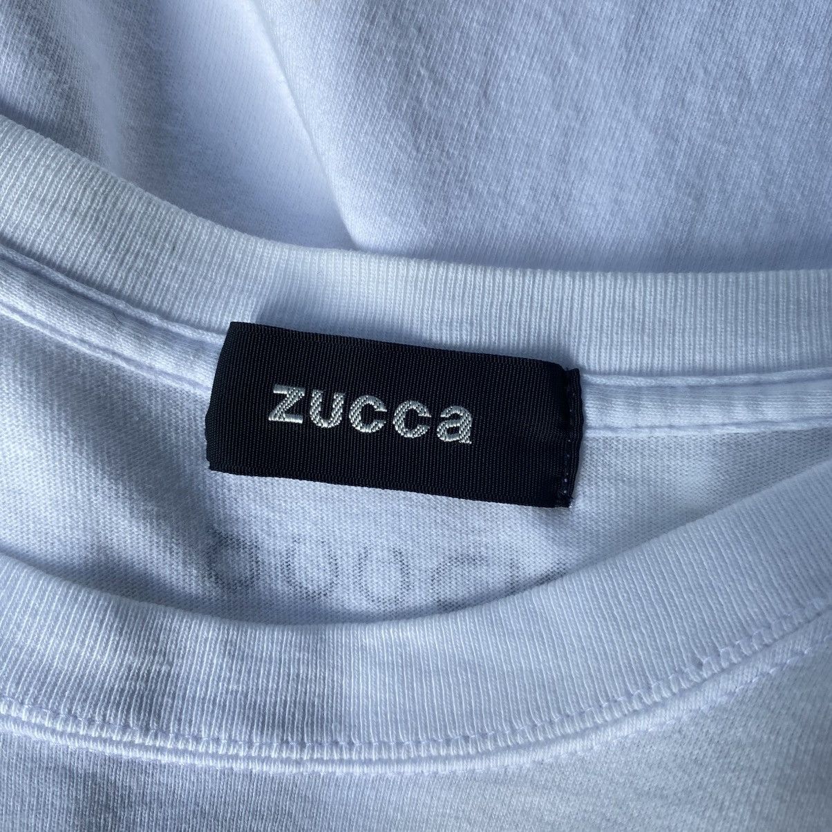 Zucca ZUCCA Crewneck T-Shirt with Black Logo Print on Front Size US L / EU 52-54 / 3 - 8 Thumbnail
