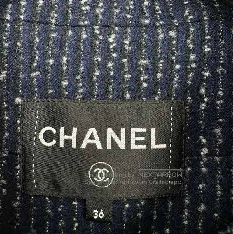 Chanel Chanel Long Wool Coat in Deep Blue . Size M / US 6-8 / IT 42-44 - 2 Thumbnail
