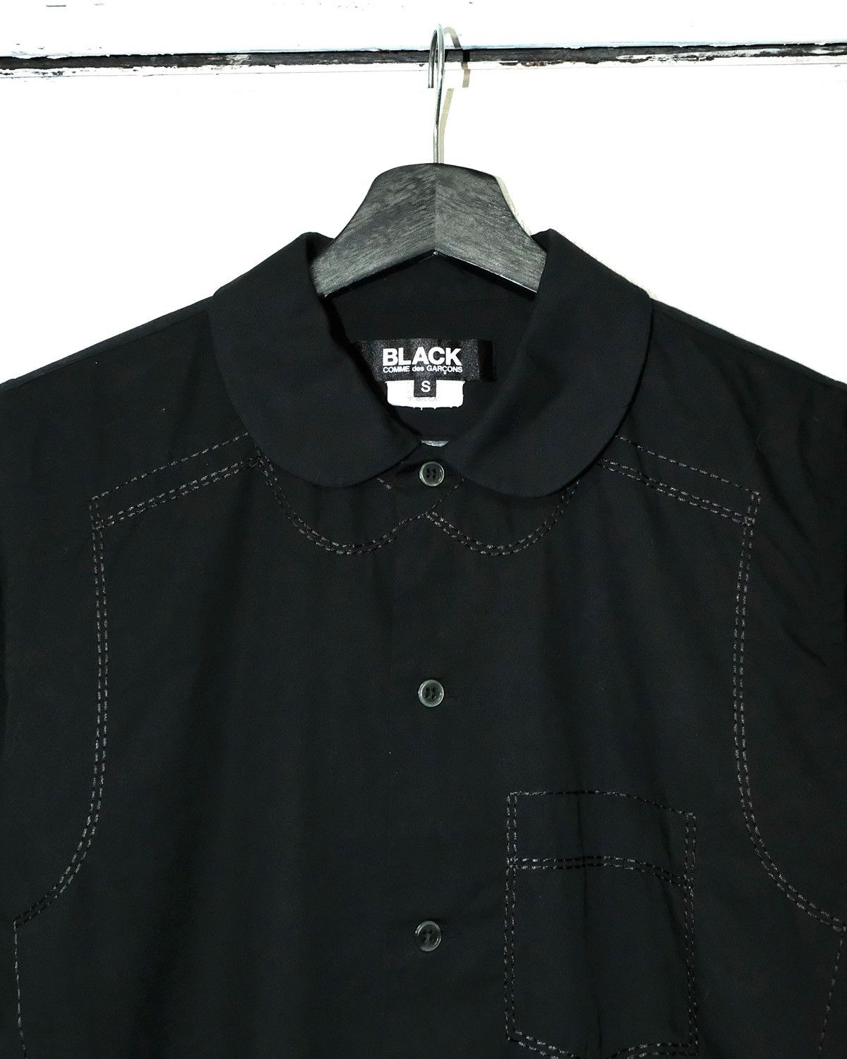 Comme des Garcons Black COMME des GARCONS BLACK CUT&SEW ROUND COLLAR SHIRT Size M / US 6-8 / IT 42-44 - 2 Thumbnail