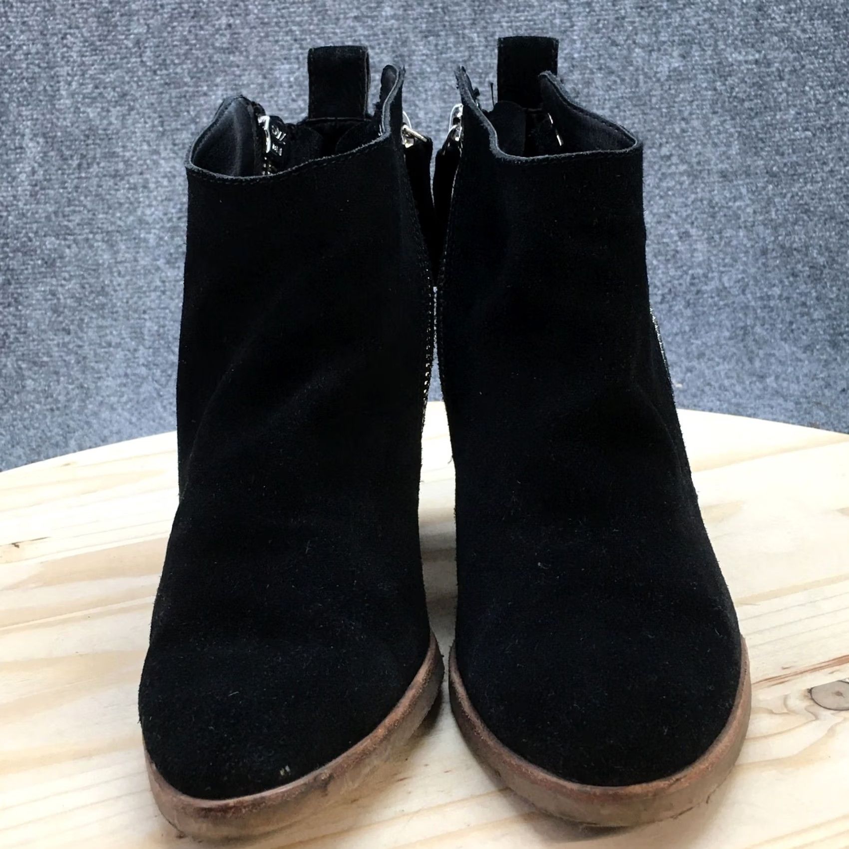 Dolce Vita Dolce Vita Boots Womens 9 Ankle Booties Block Heels Casual Black Leather Zipper Shoes Size US 9 / IT 39 - 5 Thumbnail