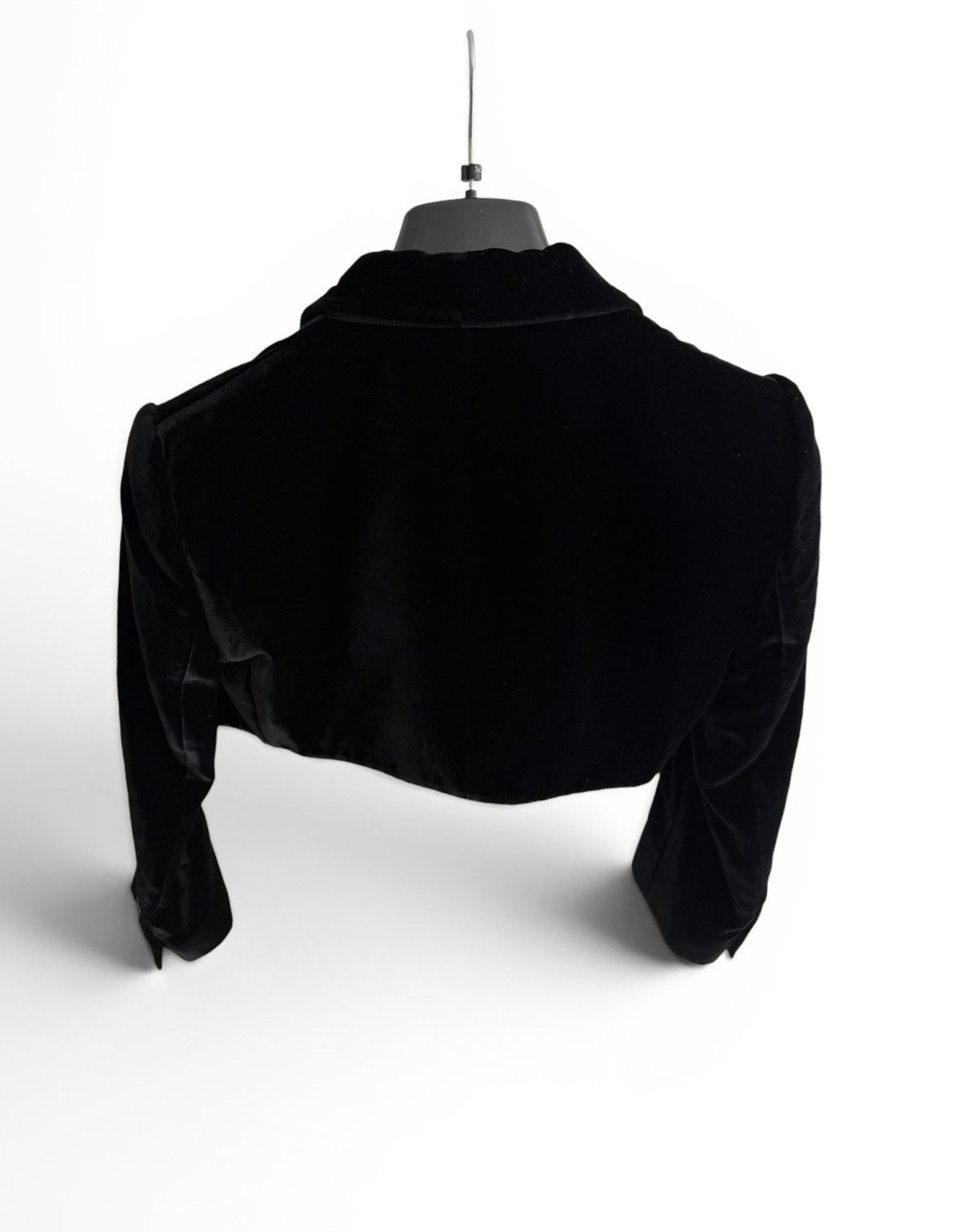 Dolce & Gabbana Dolce Gabbana Velour Cropped Blazer Jacket Size S / US 4 / IT 40 - 7 Thumbnail