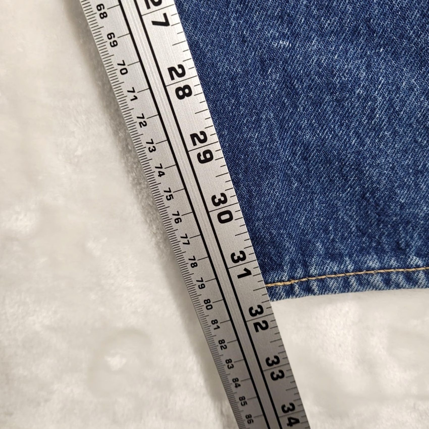 Levi's Levi's Made & Crafted 501 Jeans Men's 32x32 Blue Selvedge Denim LMC Straight Sample Size US 32 / EU 48 - 4 Thumbnail