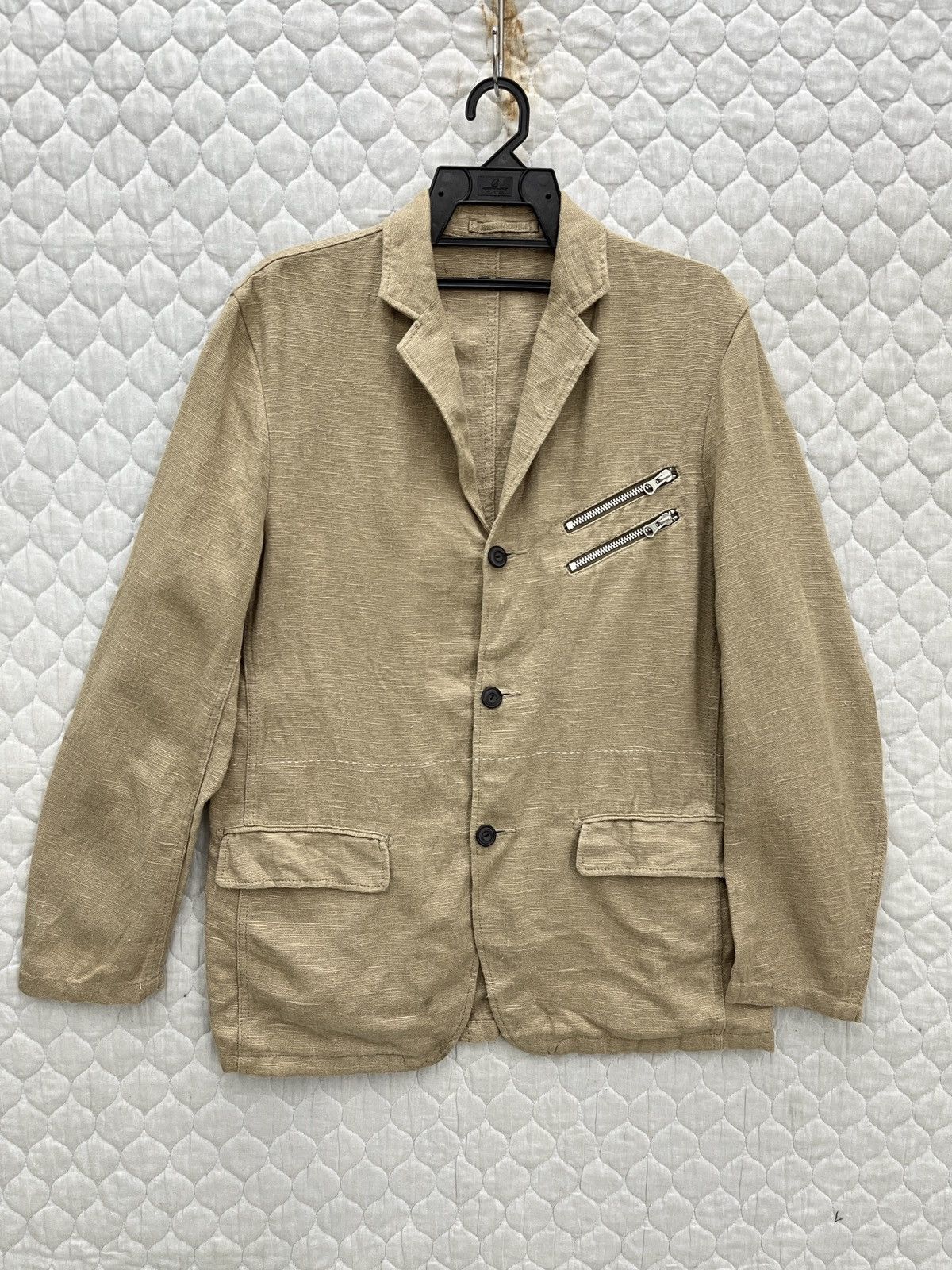 00s archive wool zip up blouson y2k 00s PPFM black wool military