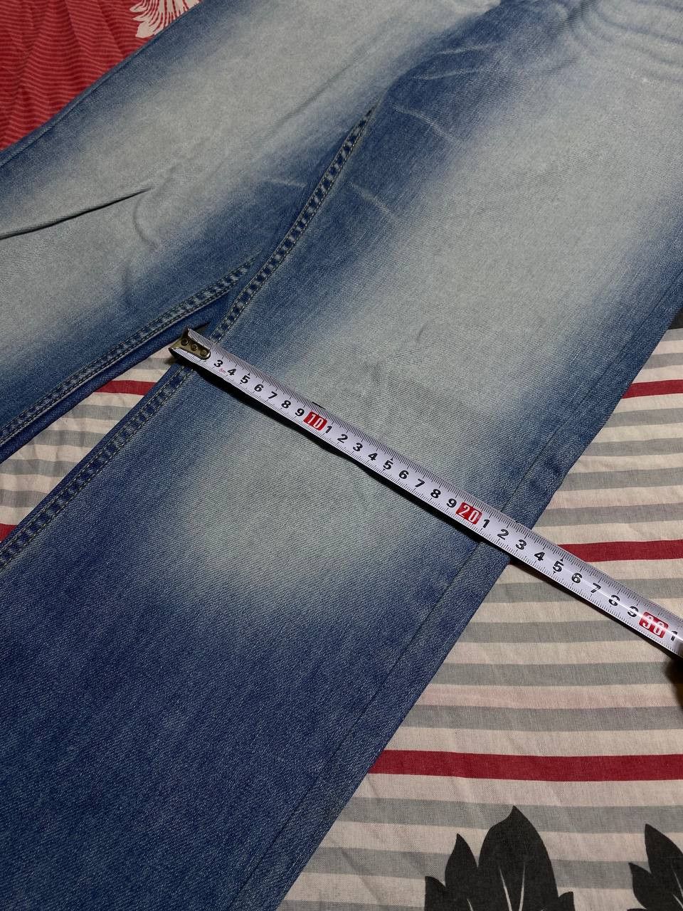 Japanese Brand Crazy Crash Dirty Baggy Faded Jean Japan Avant Garde Style Size US 32 / EU 48 - 12 Thumbnail